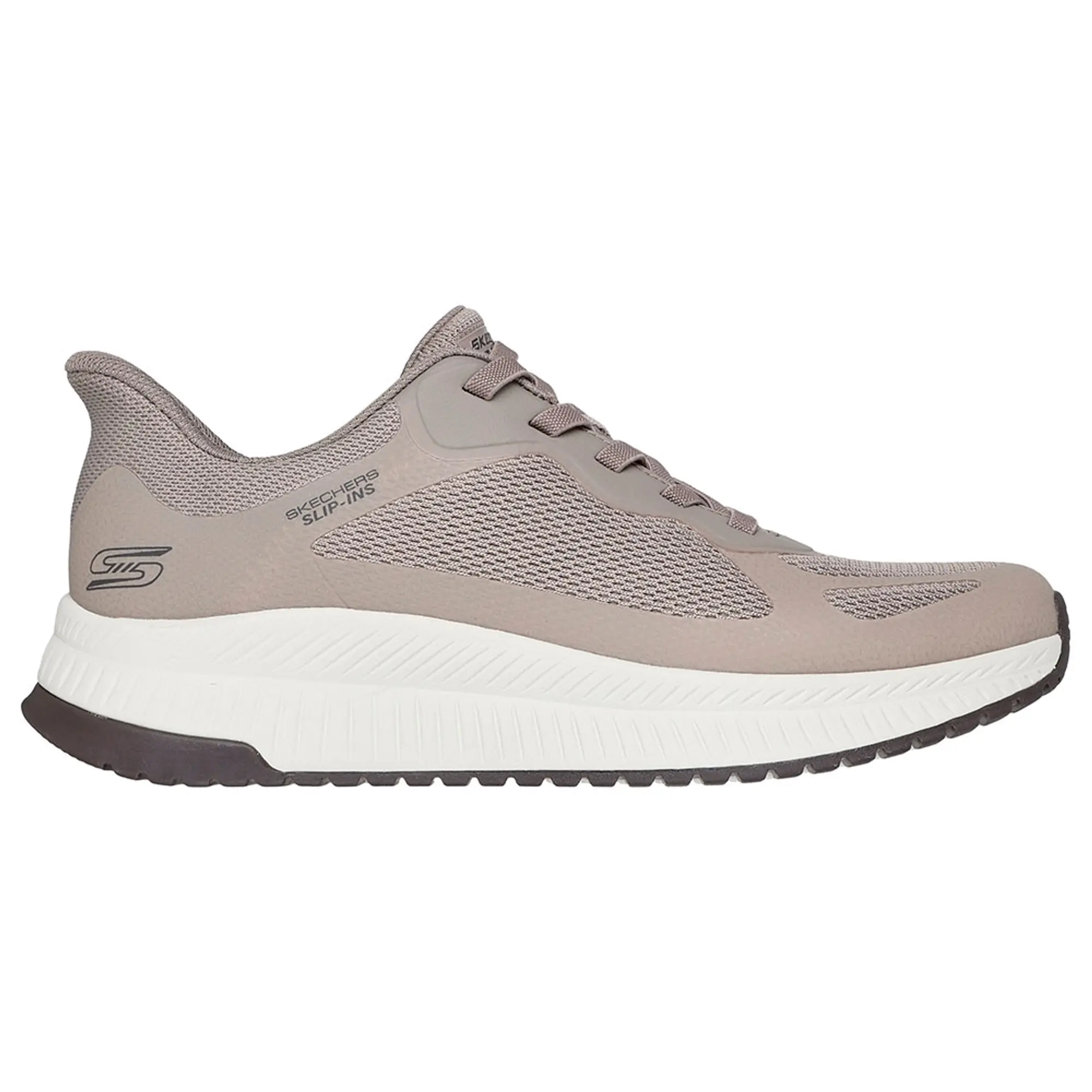 Skechers Men's Slip-ins: BOBS Sport Squad Chaos 4 Sneaker in Dark Taupe