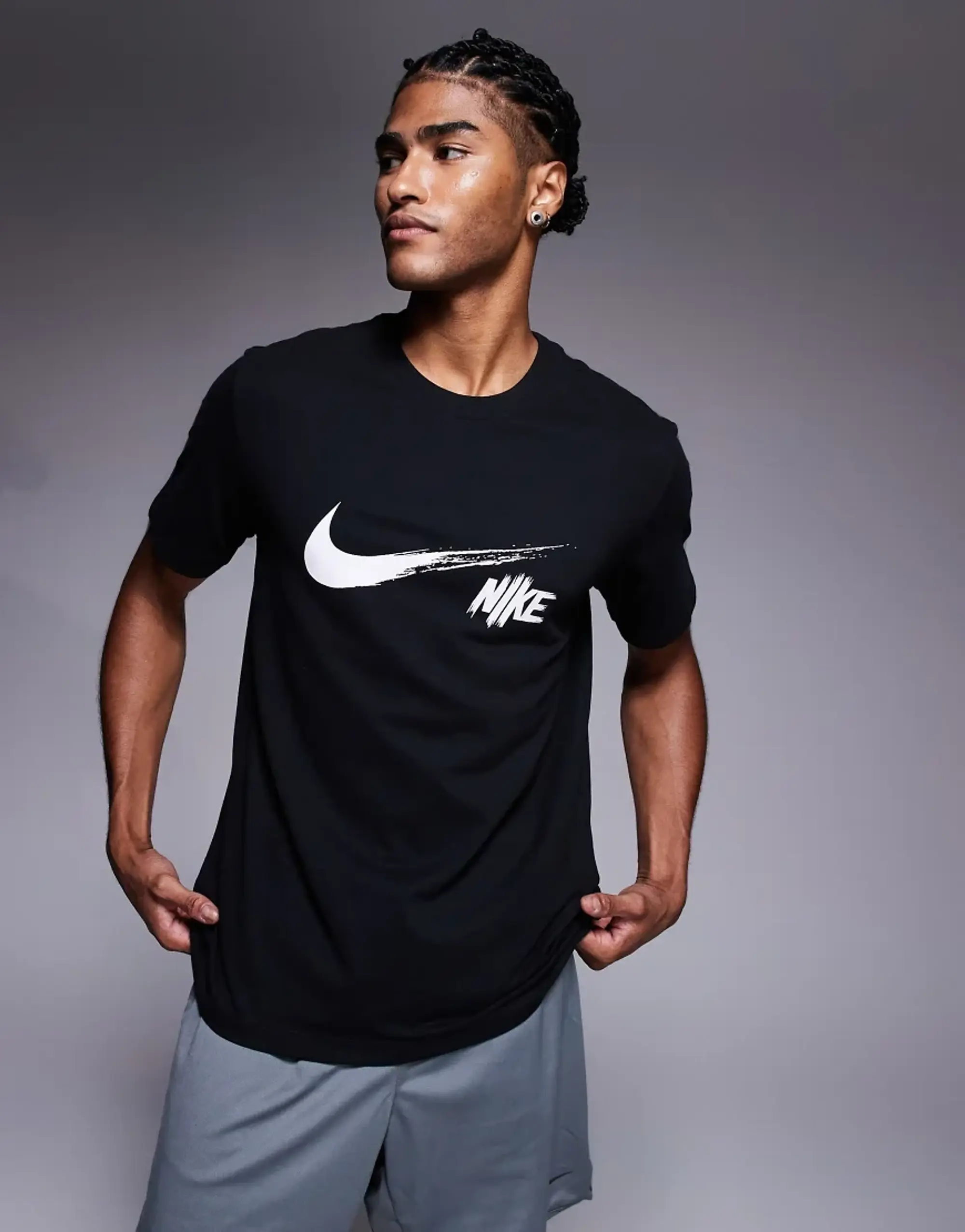 Nike Training Dri-Fit Swoosh T-Shirt In Black