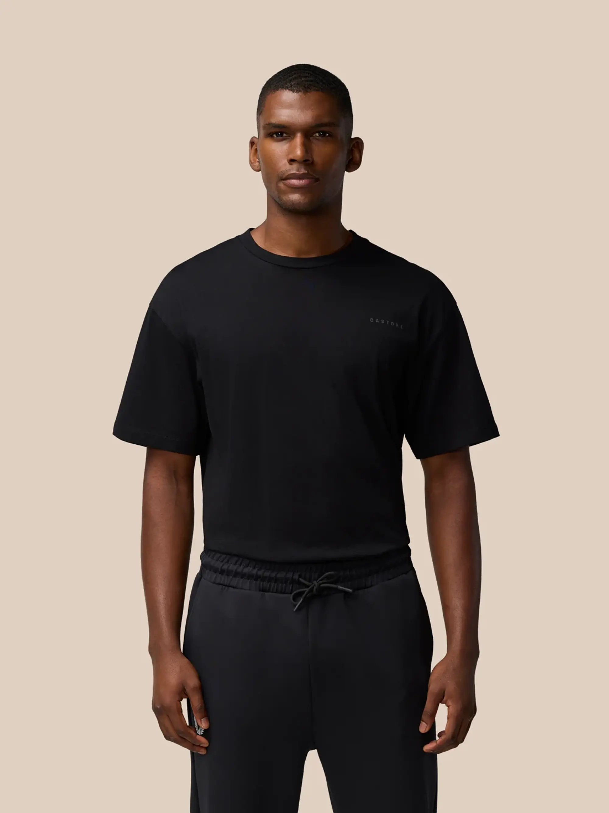 Castore Flex Cotton T-shirt- White/black
