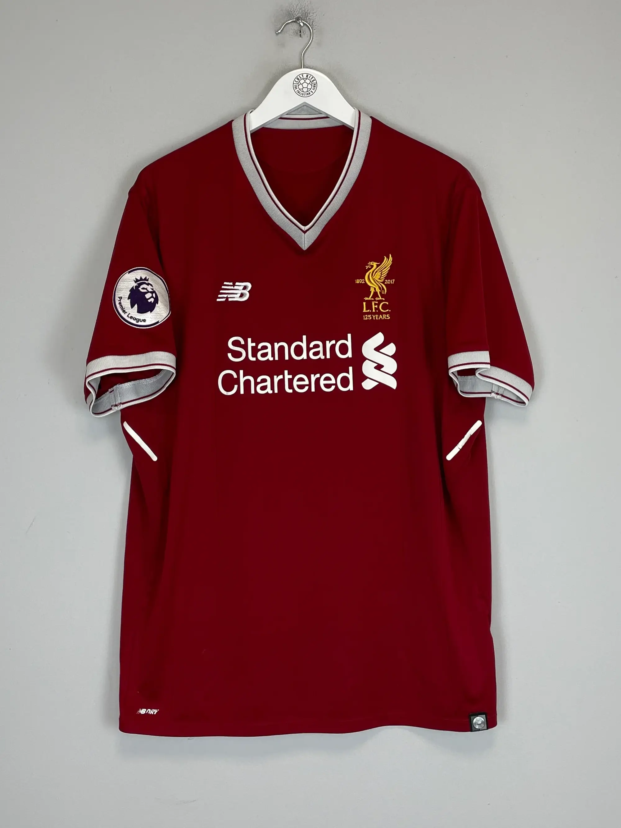 2017/18 LIVERPOOL VIRGIL #4 *125 YEARS* HOME SHIRT (L) NEW BALANCE | Cult Kits