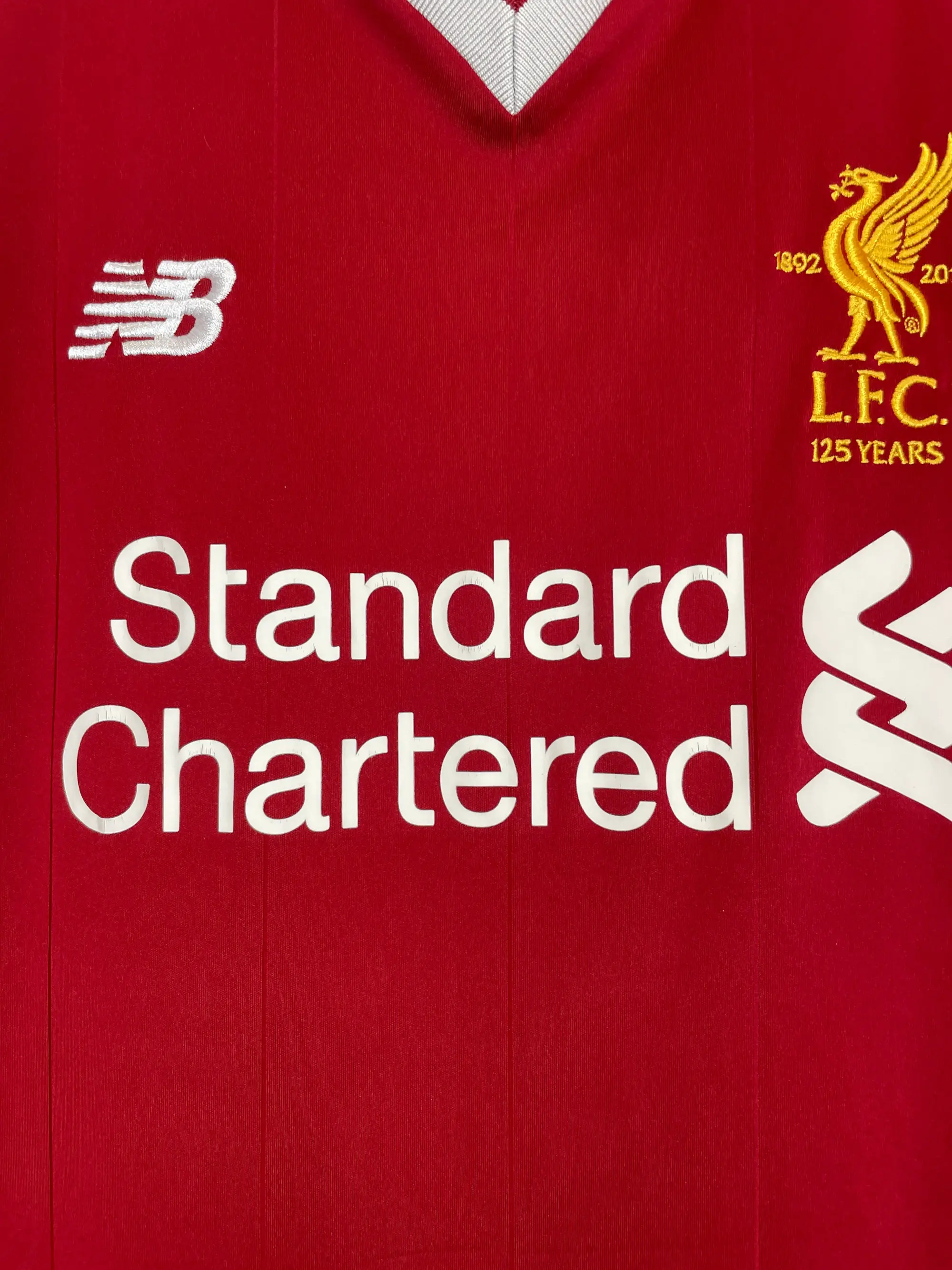 2017/18 LIVERPOOL VIRGIL #4 *125 YEARS* HOME SHIRT (L) NEW BALANCE | Cult Kits
