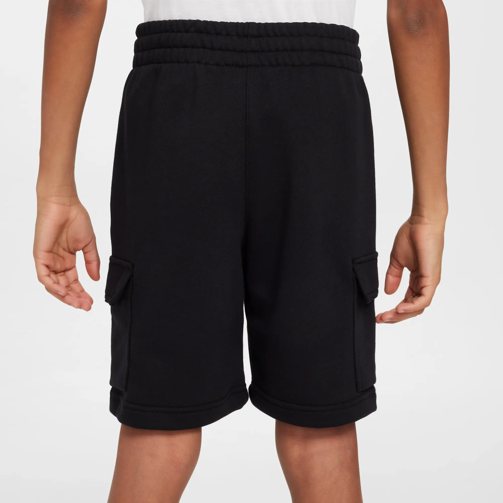 Nike Sportswear Club Older Kids' French Terry Cargo Shorts - Black - Fleece > Club Fleece