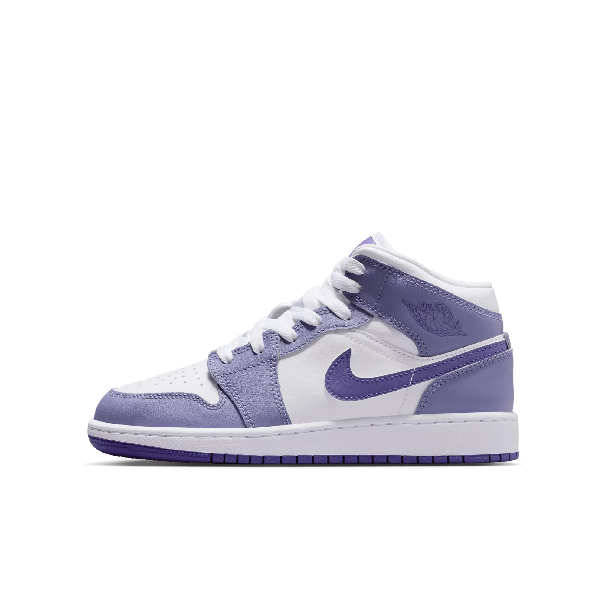 Nike Air Jordan 1 Mid Older Kids' Shoes - Purple