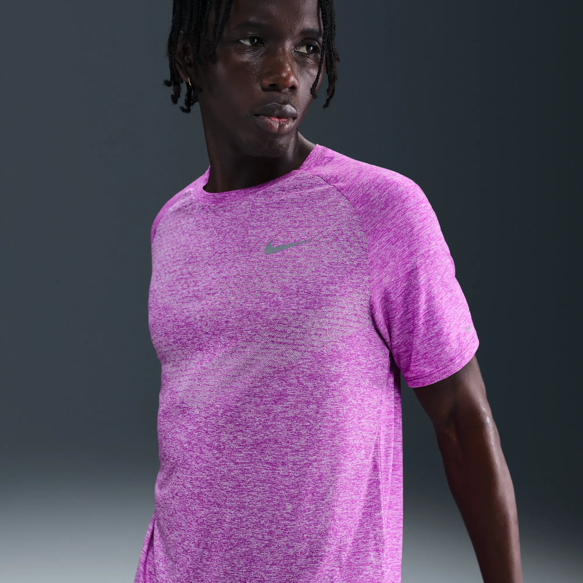 Nike Stride Men's Dri-FIT ADV Short-Sleeve Running Top - Purple - Recycled Polyester