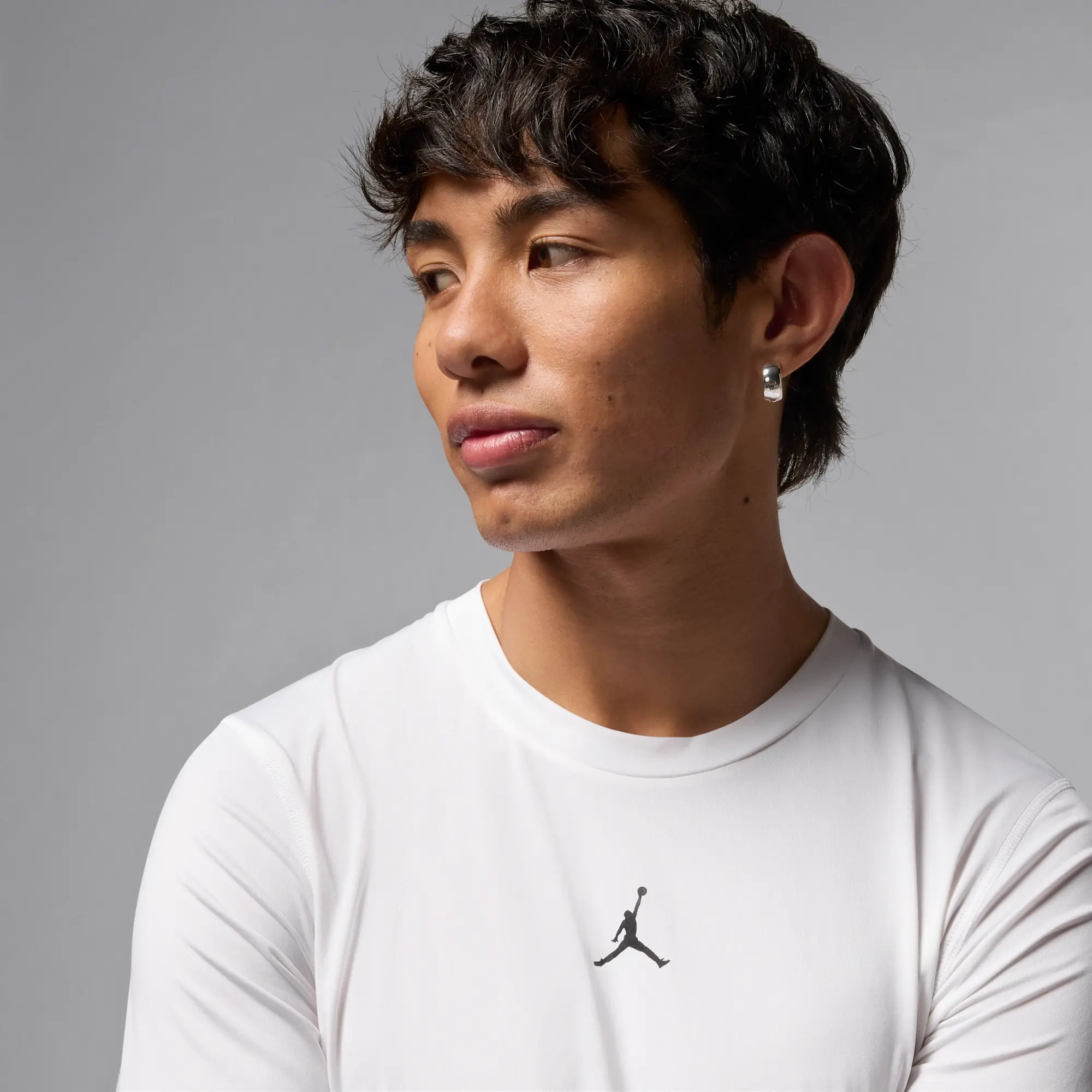 Nike Jordan Sport Men's Dri-FIT Long-Sleeve Base Layer Top - White - Sustainable Materials