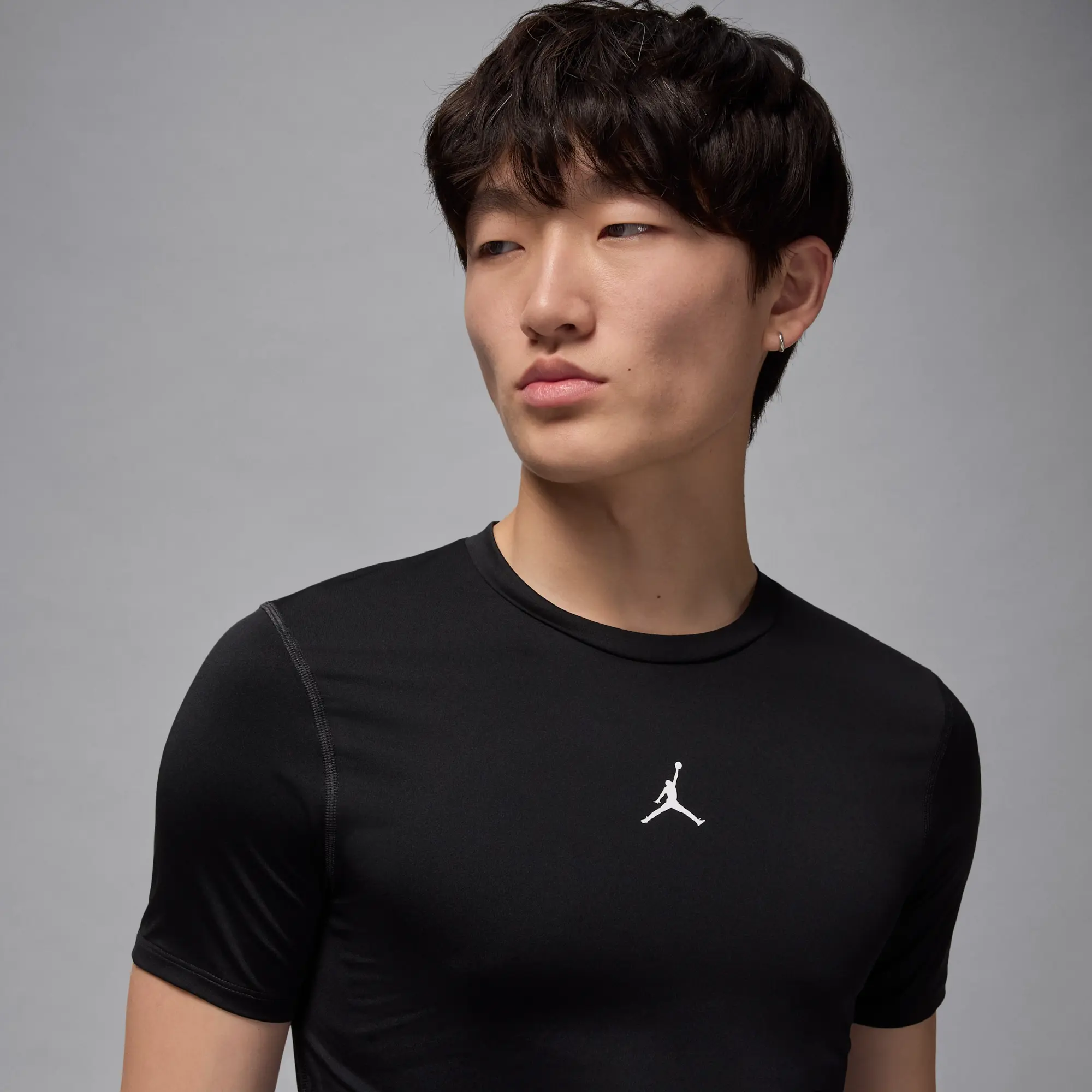 Nike Jordan Sport Men's Dri-FIT Short-Sleeve Base Layer Top - Black - Sustainable Materials