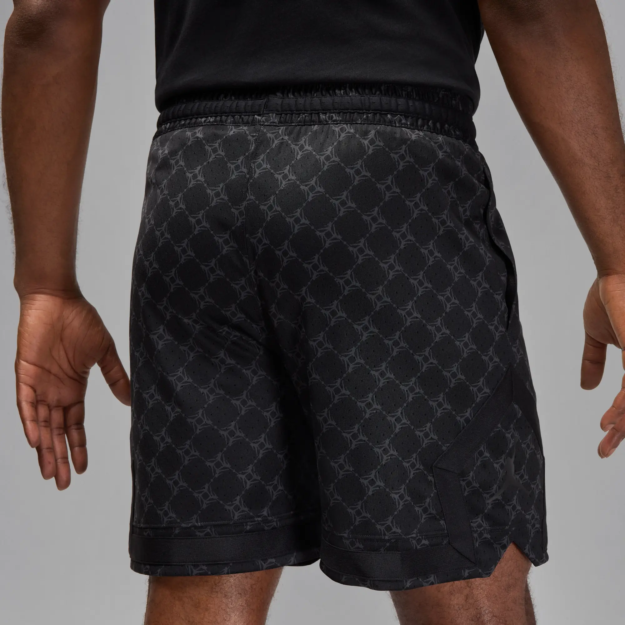 Nike Jordan Sport Men's Dri-FIT Printed Diamond Shorts - Black - Sustainable Materials