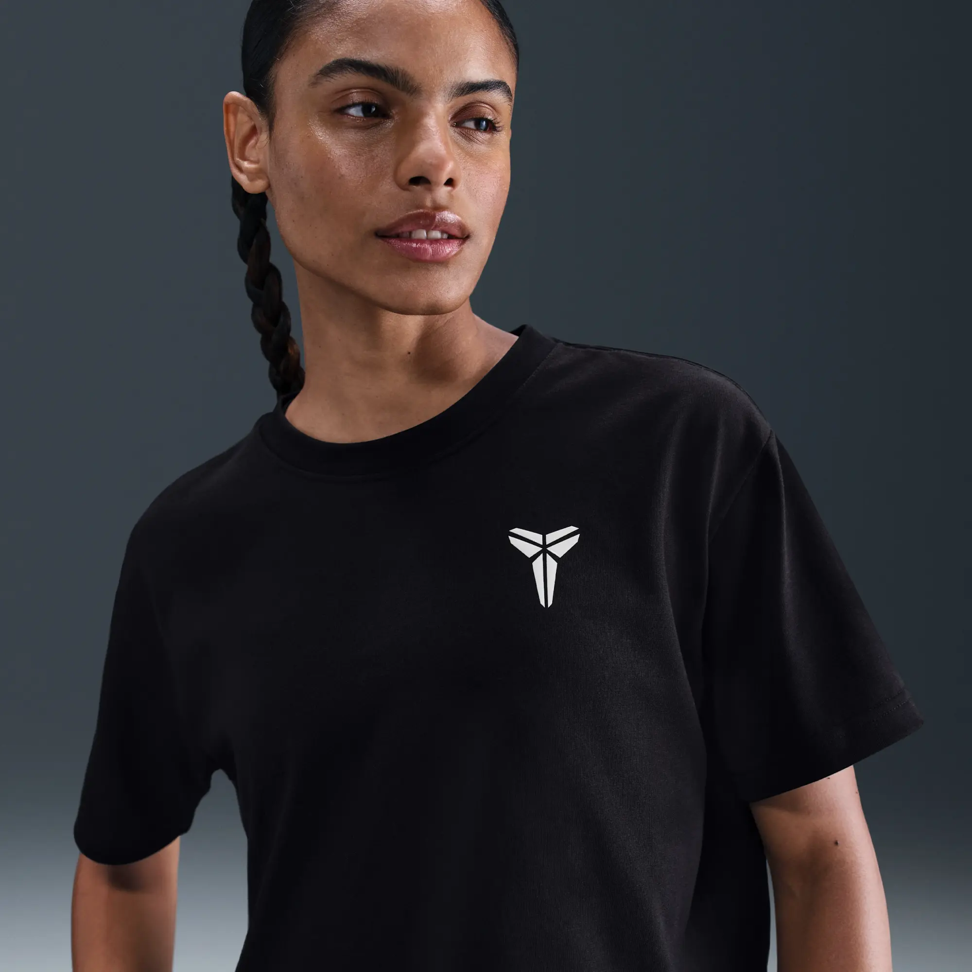 Nike Kobe Women's Dri-FIT Cropped Basketball T-Shirt - Black - Sustainable Materials