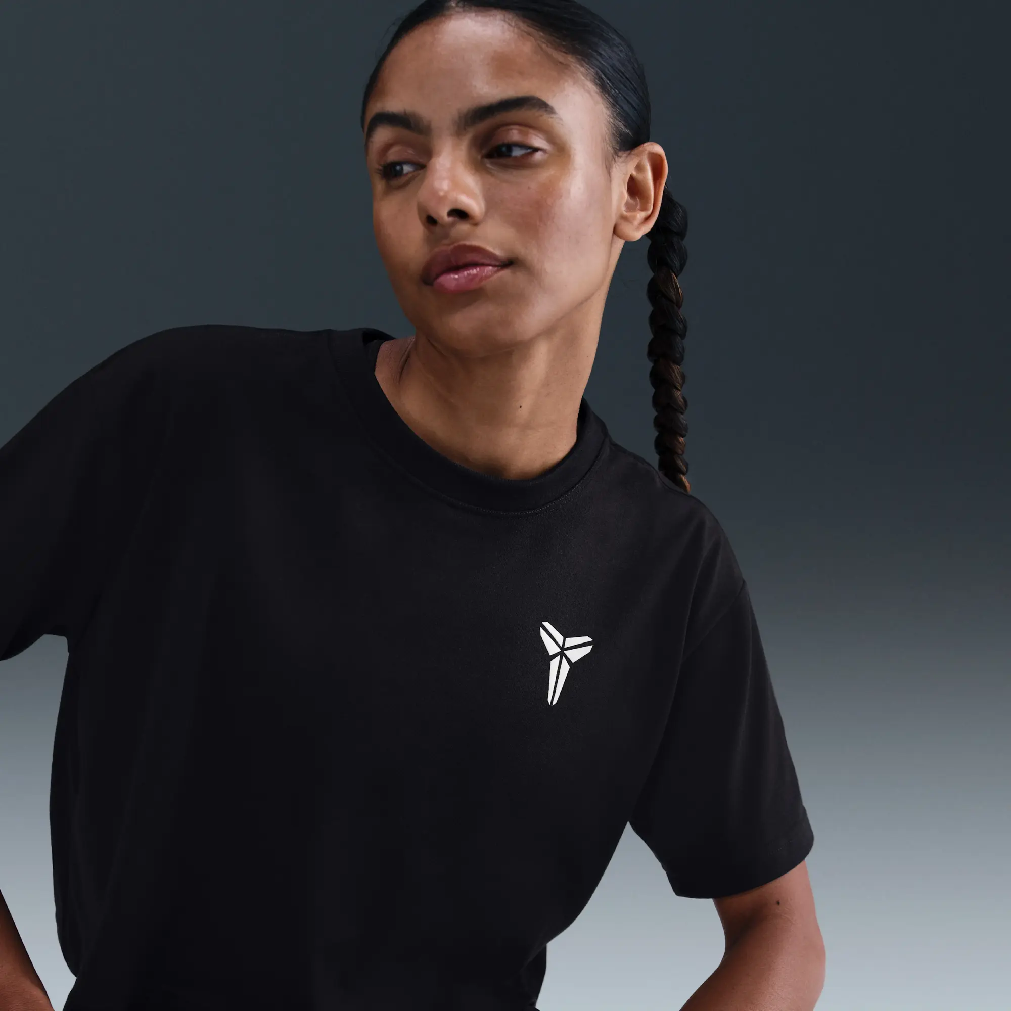 Nike Kobe Women's Dri-FIT Cropped Basketball T-Shirt - Black - Sustainable Materials