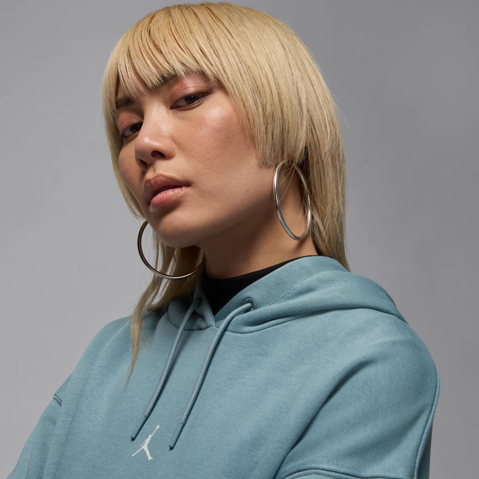 Nike Jordan Sport Crossover Women's Dri-FIT Fleece Hoodie - Grey - Sustainable Materials