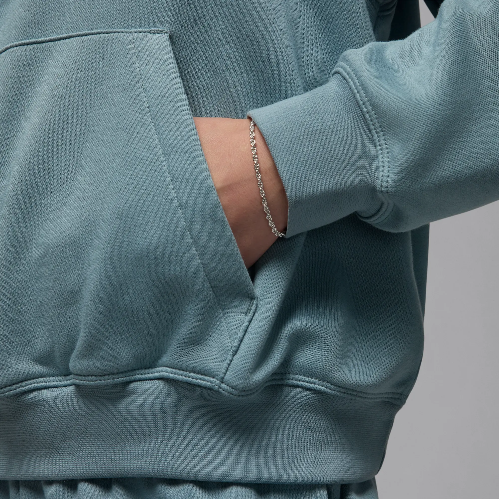 Nike Jordan Sport Crossover Women's Dri-FIT Fleece Hoodie - Grey - Sustainable Materials