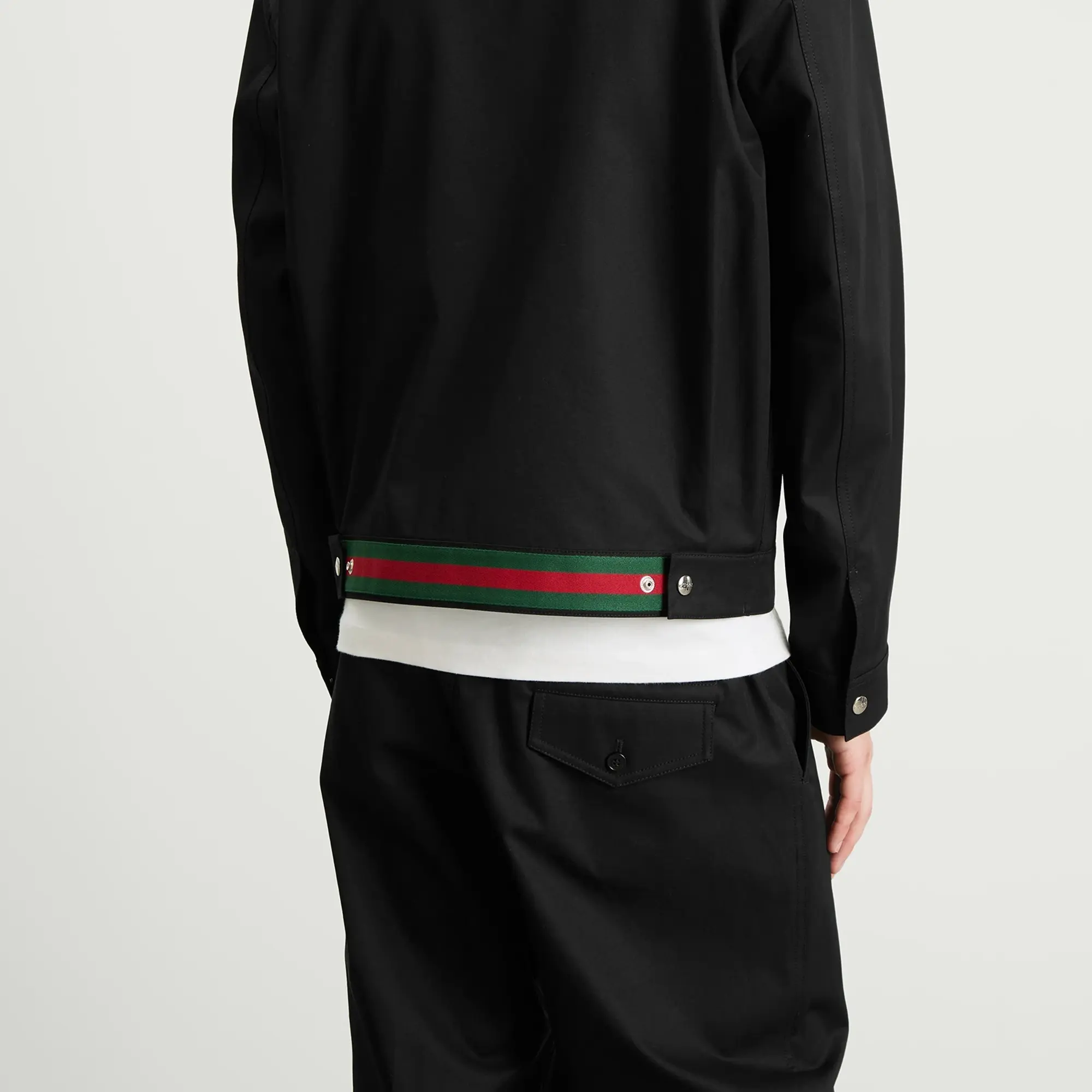 Gucci Men's Compact Cotton Twill Zip Blouson Black
