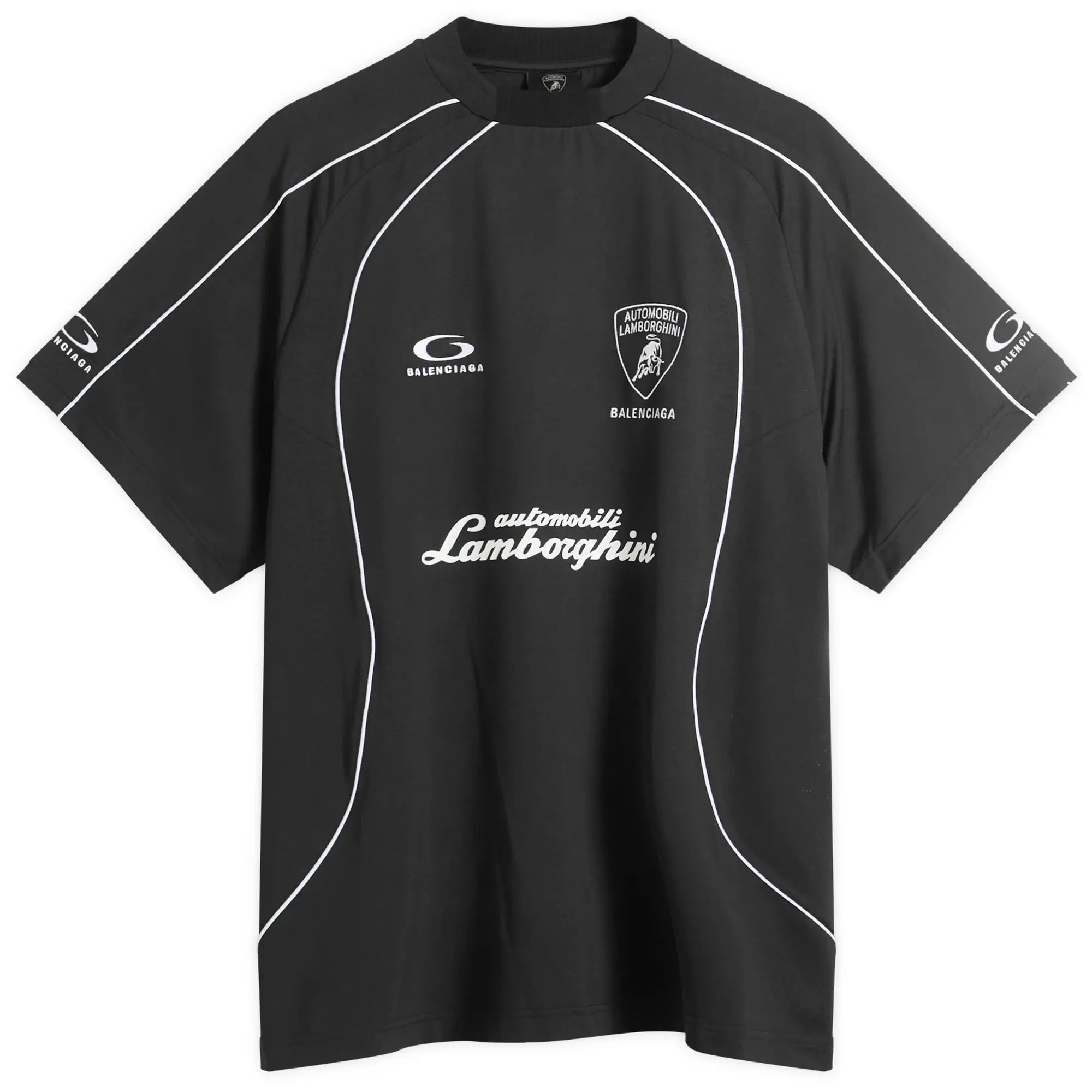 Balenciaga Men's Automobili Lamborghini Soccer T-shirt Black