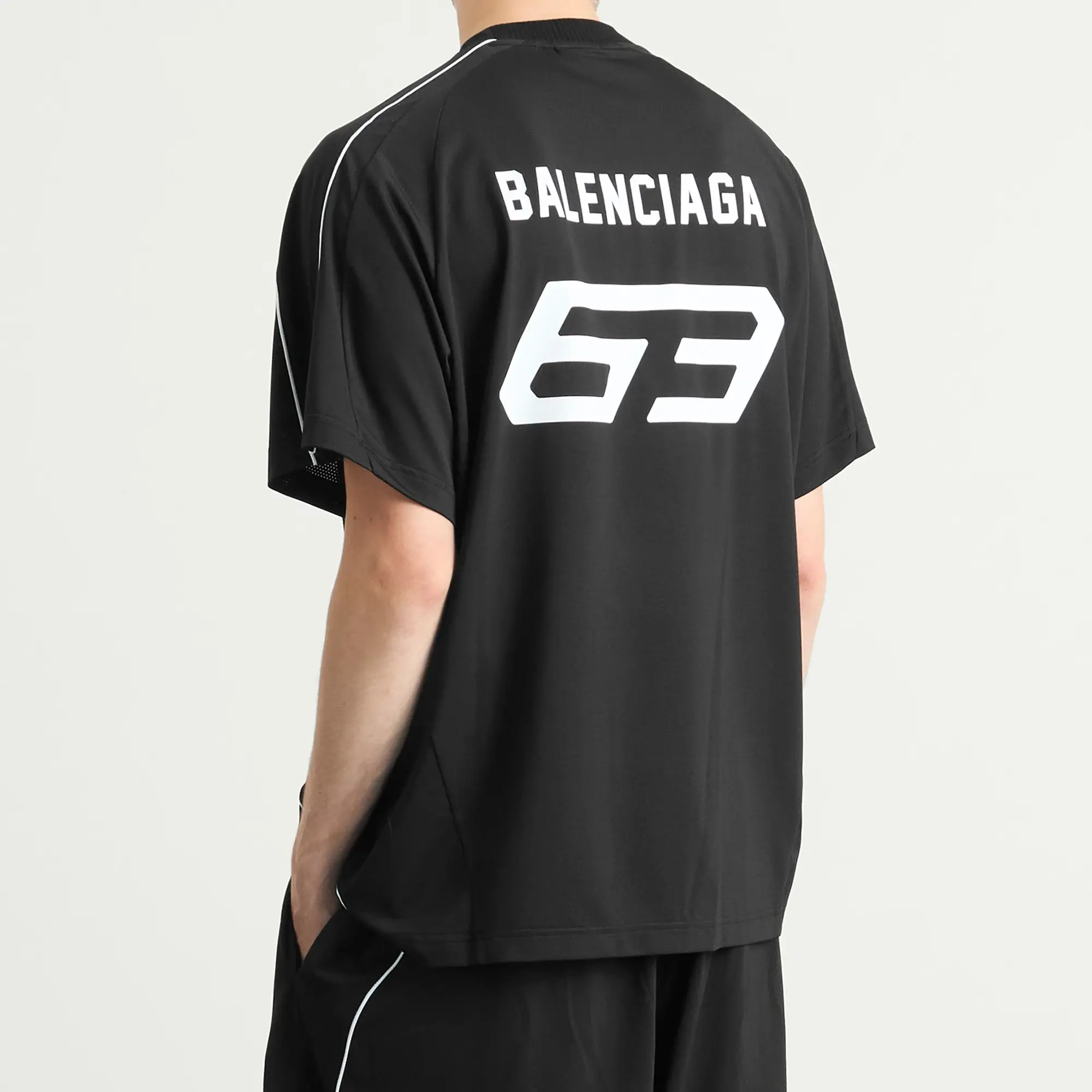 Balenciaga Men's Automobili Lamborghini Soccer T-shirt Black