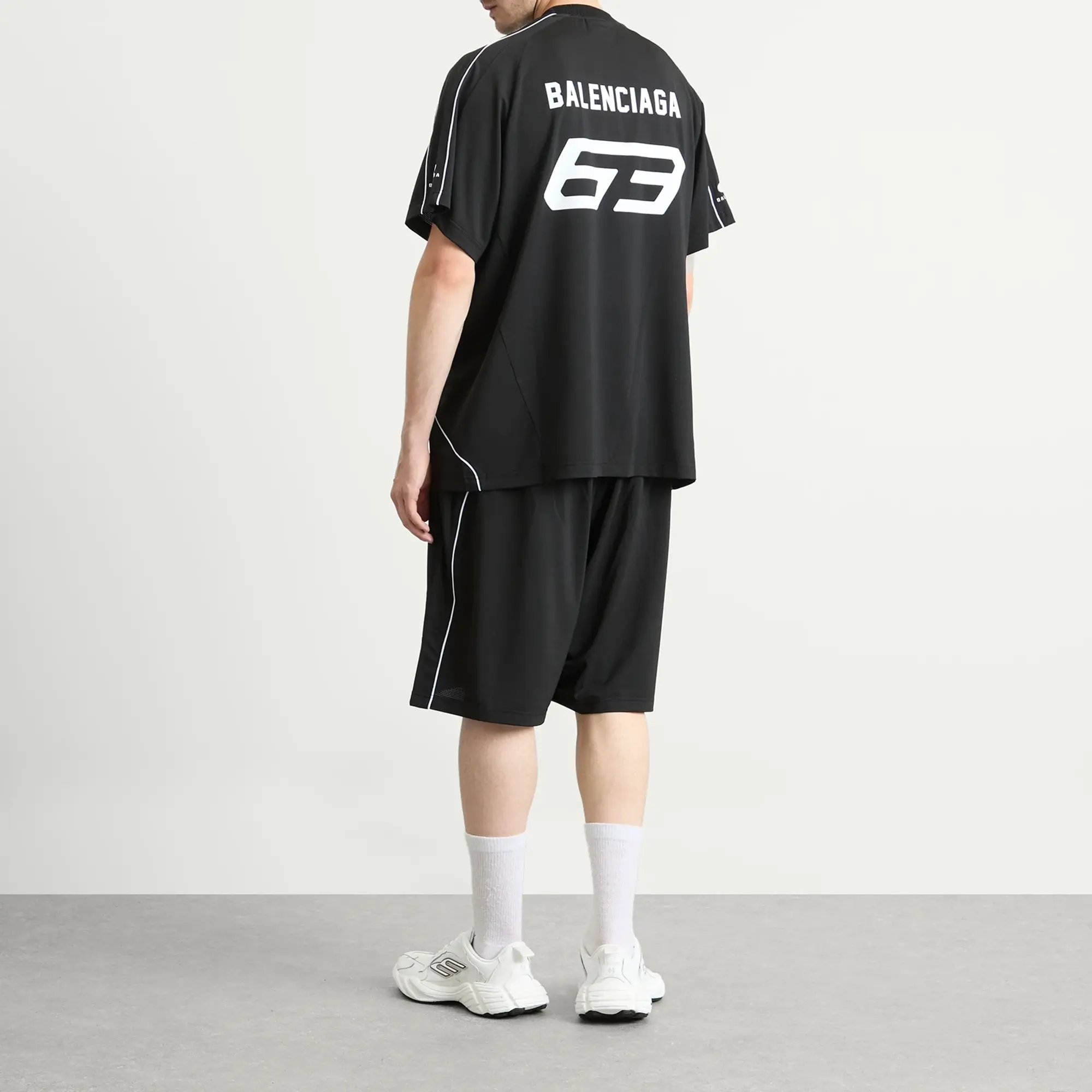 Balenciaga Men's Automobili Lamborghini Soccer T-shirt Black