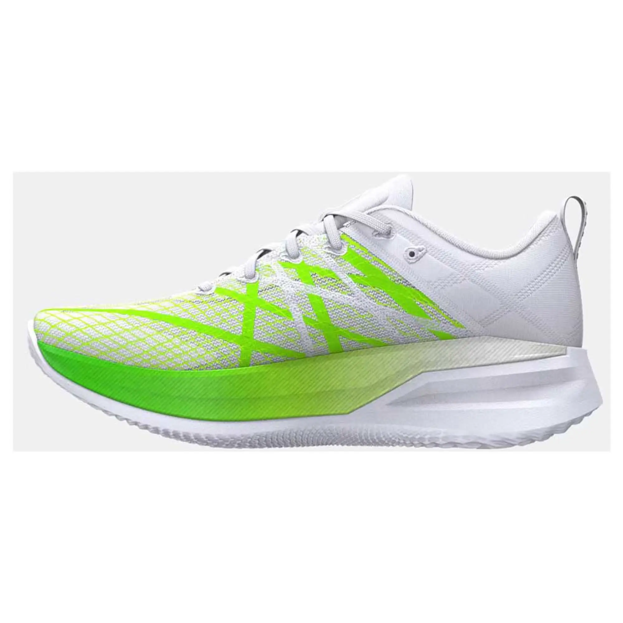 Under Armour  Velociti Pro Unisex Running Shoes White / Hyper Green / Metallic Gun Metal 9.5