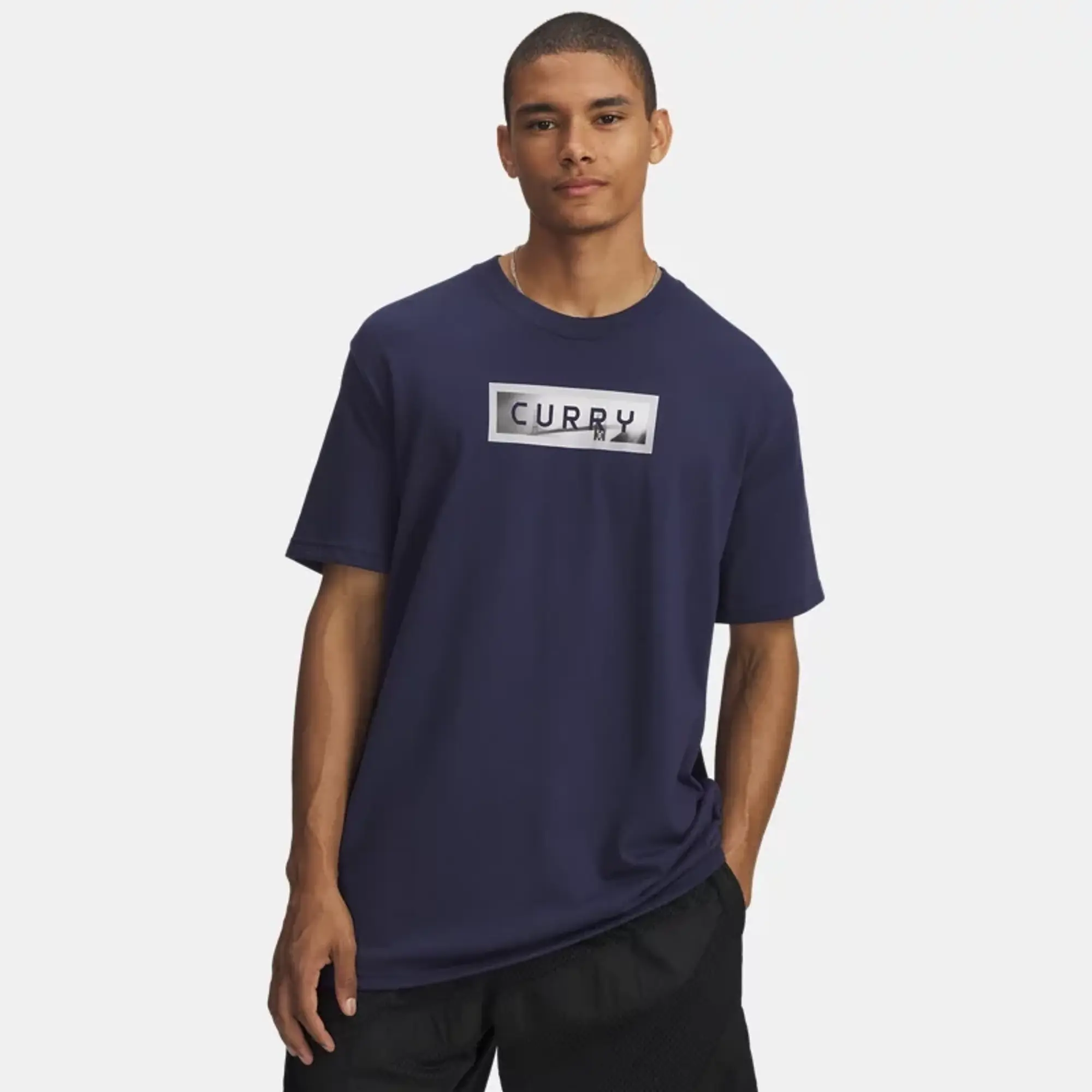 Curry Trend Men's T-Shirt Washed Navy / White L