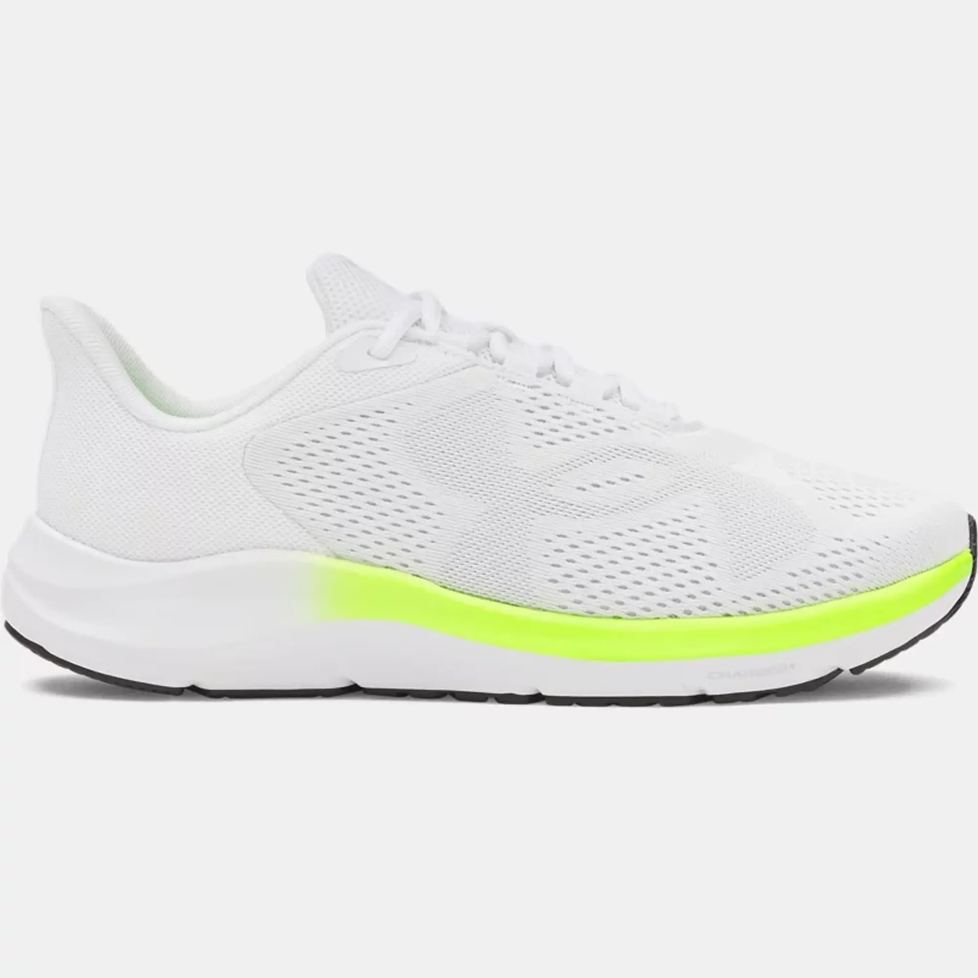 Under Armour  Pursuit 4 Big Logo Men's Running Shoes White / High Vis Yellow / Halo Gray 7