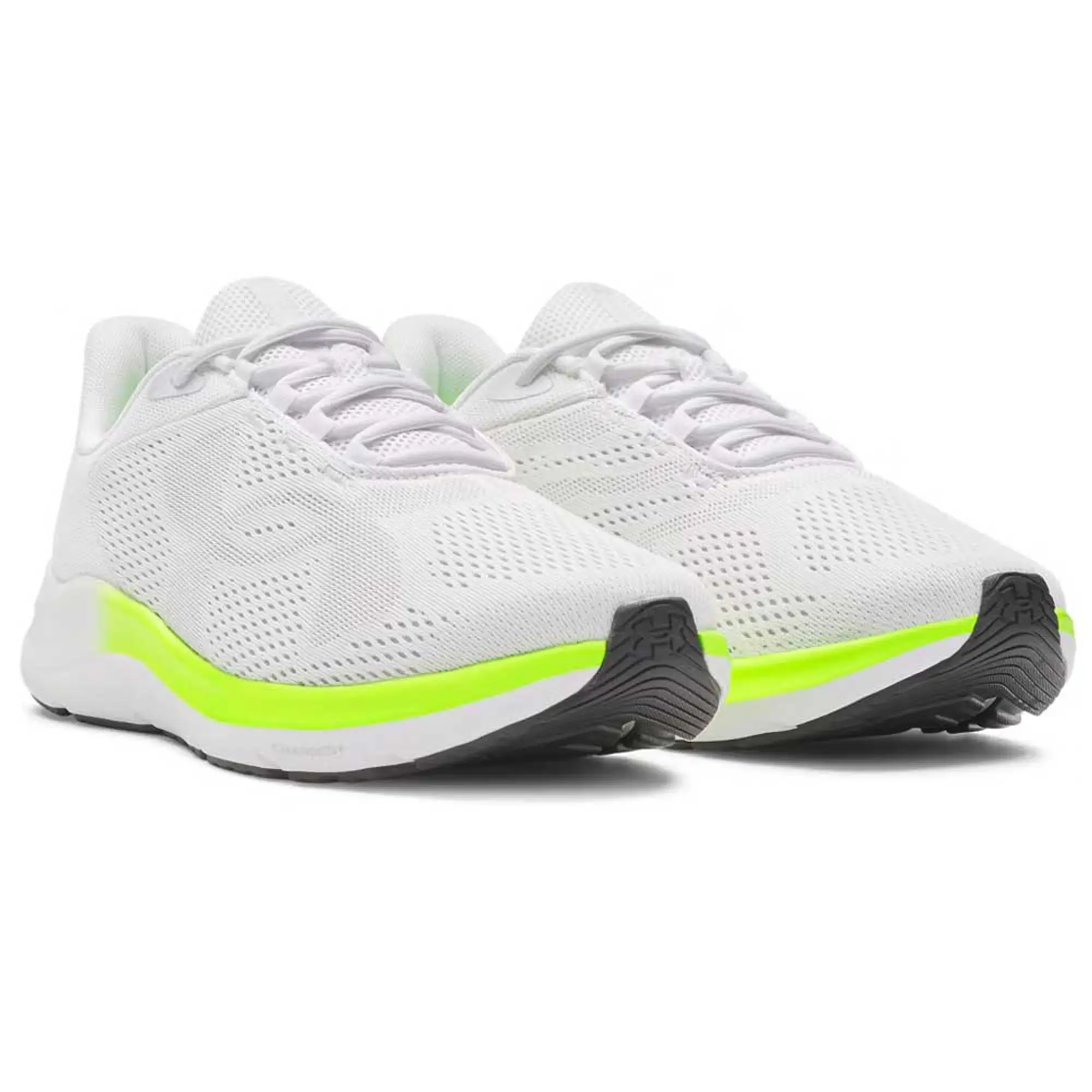 Under Armour  Pursuit 4 Big Logo Men's Running Shoes White / High Vis Yellow / Halo Gray 7