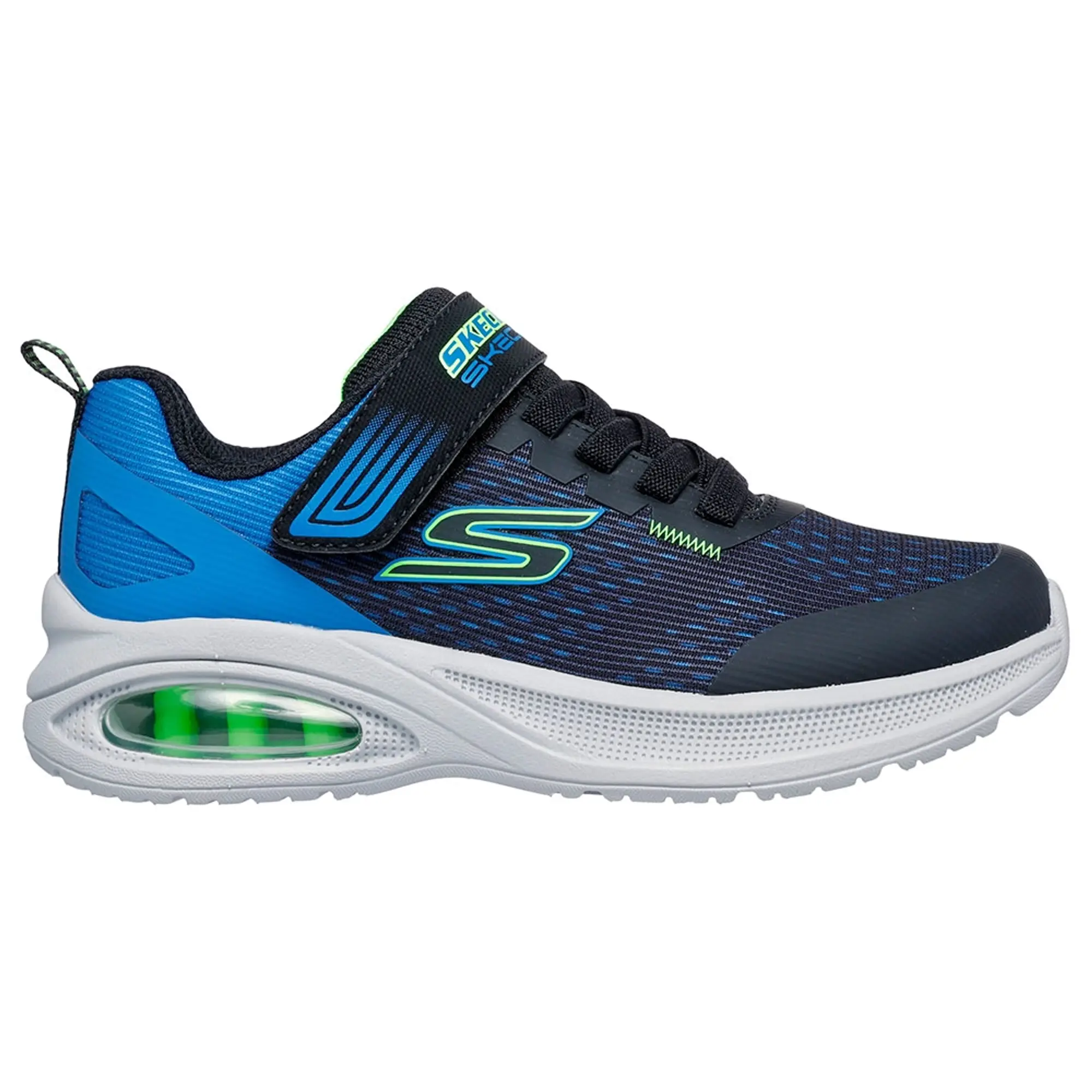 Skechers Boy's Microspec Max Advance - Squad-Pacer Sneaker in Navy Blue/Charcoal