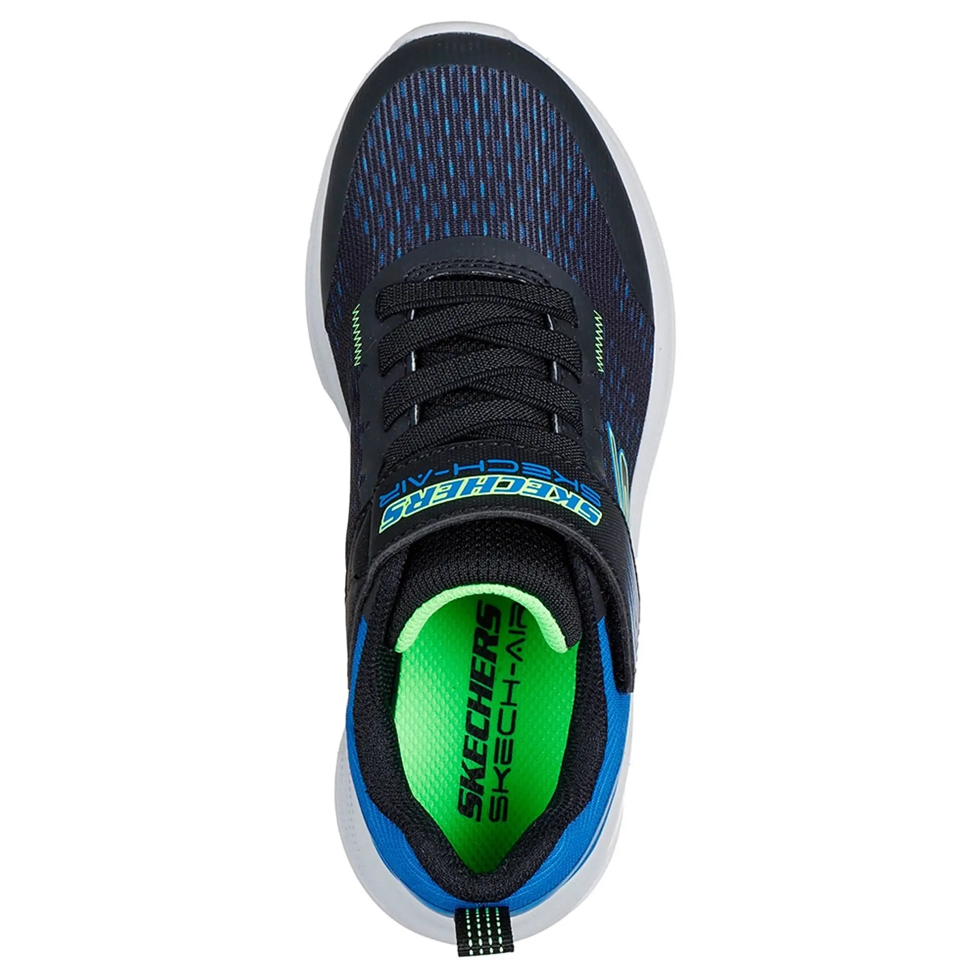 Skechers Boy's Microspec Max Advance - Squad-Pacer Sneaker in Navy Blue/Charcoal