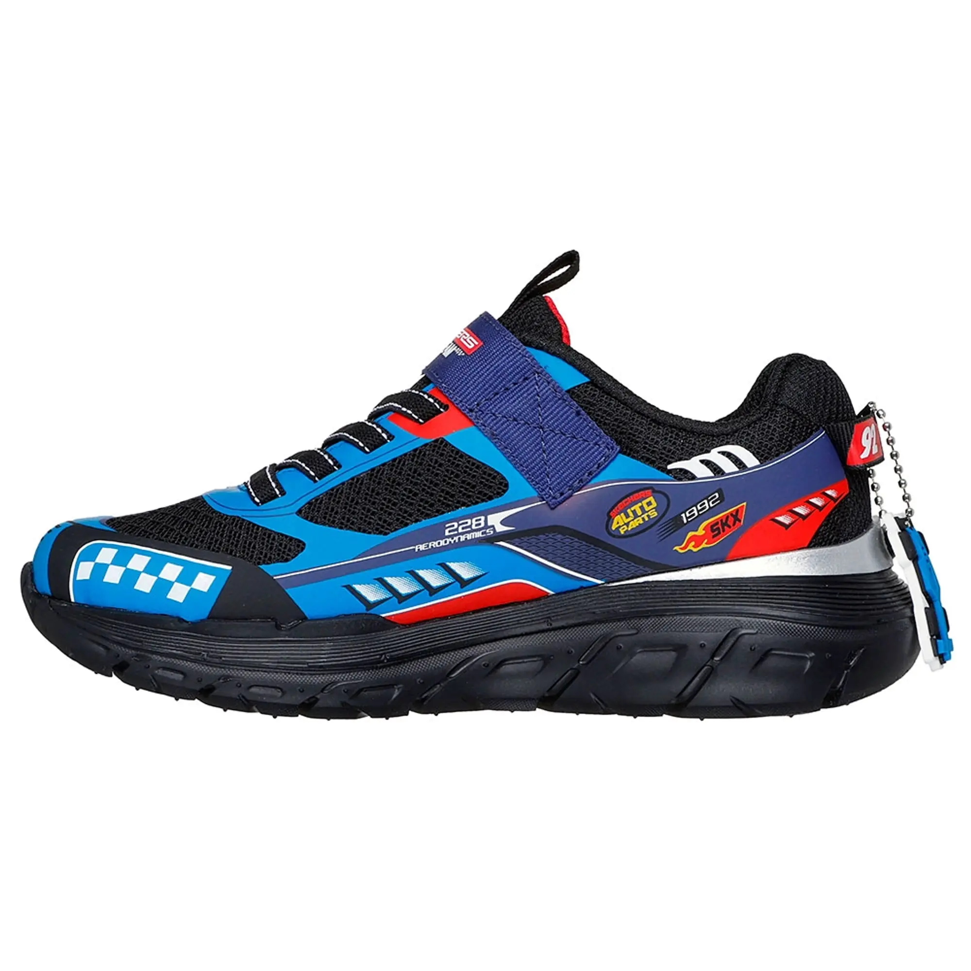 Skechers Boy's Skech Tracks Sneaker in Blue/Red