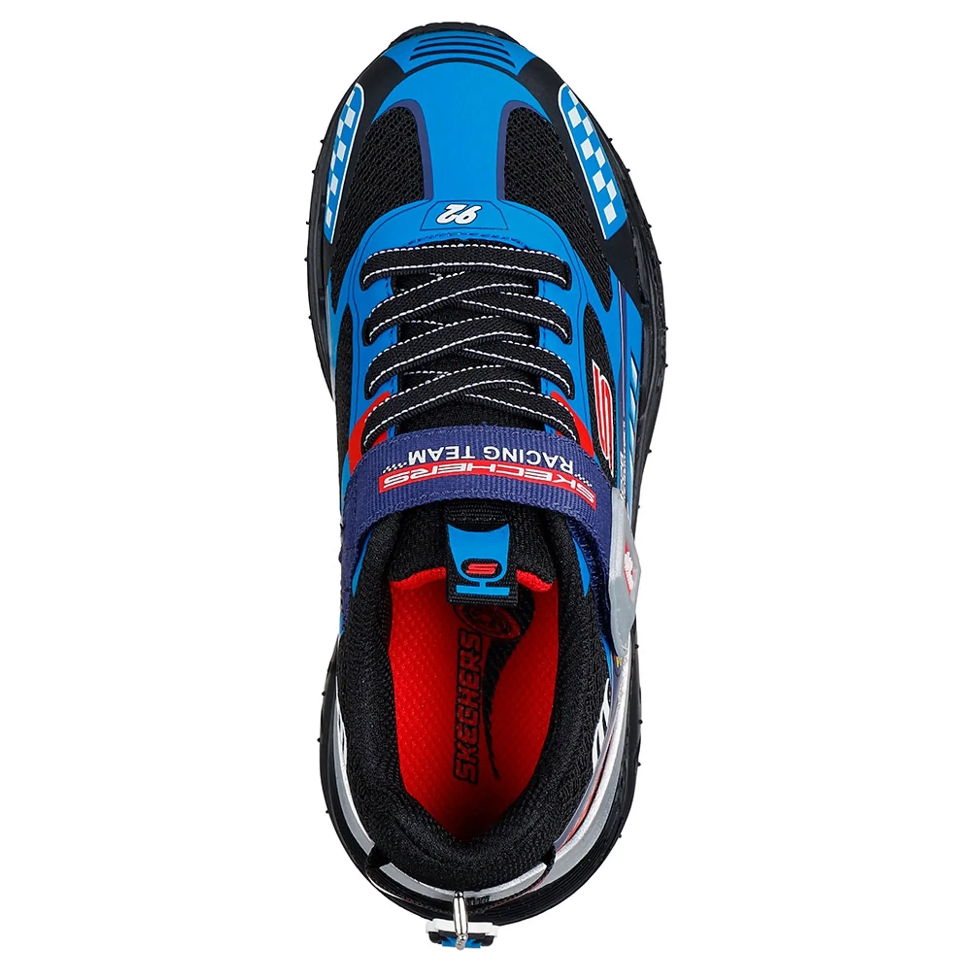 Skechers Boy's Skech Tracks Sneaker in Blue/Red