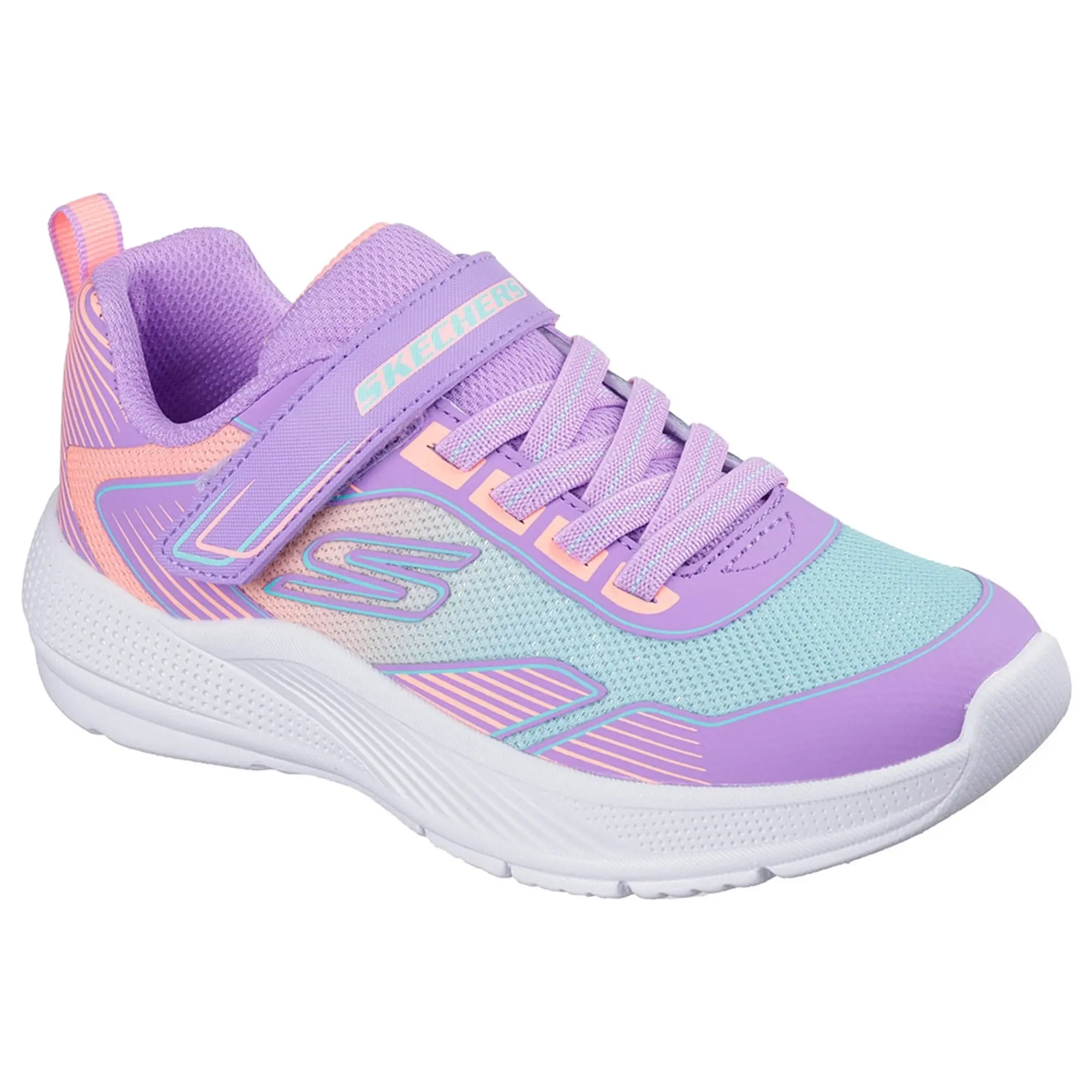 Skechers Girls Microspec Advance - Oasis Point Sneaker in Lavender