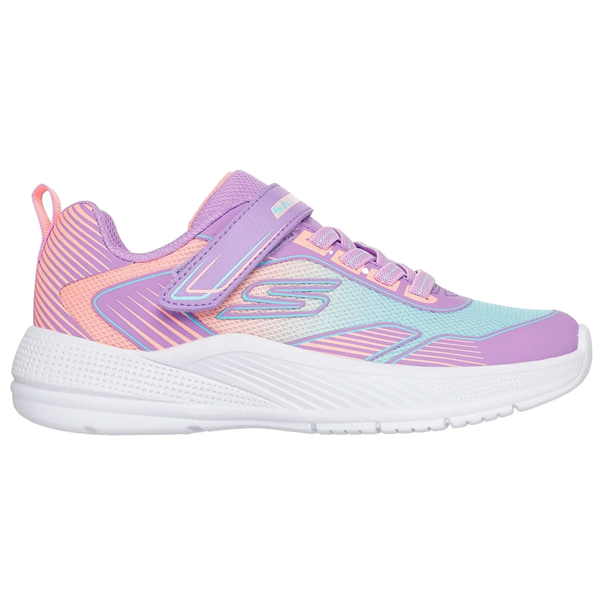 Skechers Girls Microspec Advance - Oasis Point Sneaker in Lavender
