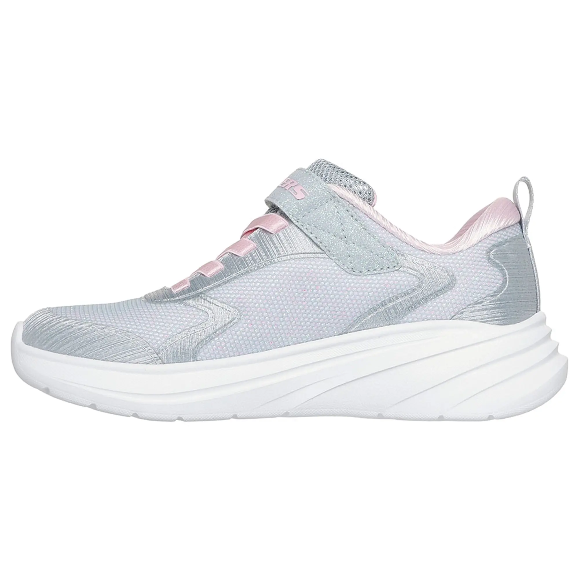 Skechers Girls Wave 92 Sneaker in Light Gray