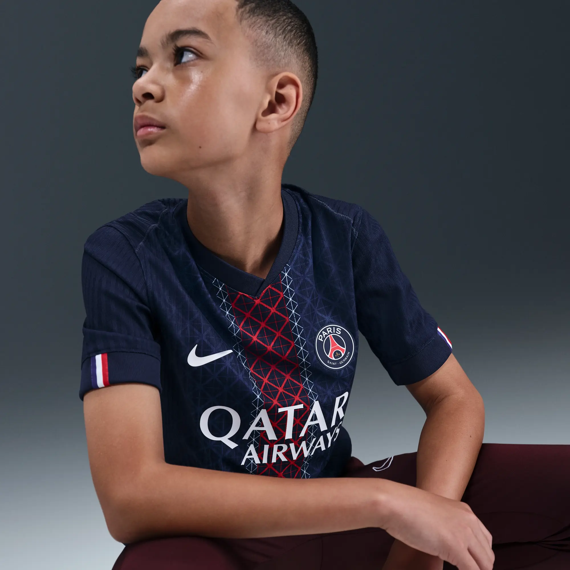 Paris Saint-Germain 2025/26 Match Home Older Kids' Nike Dri-FIT ADV Football Authentic Shirt - Blue - Polyester