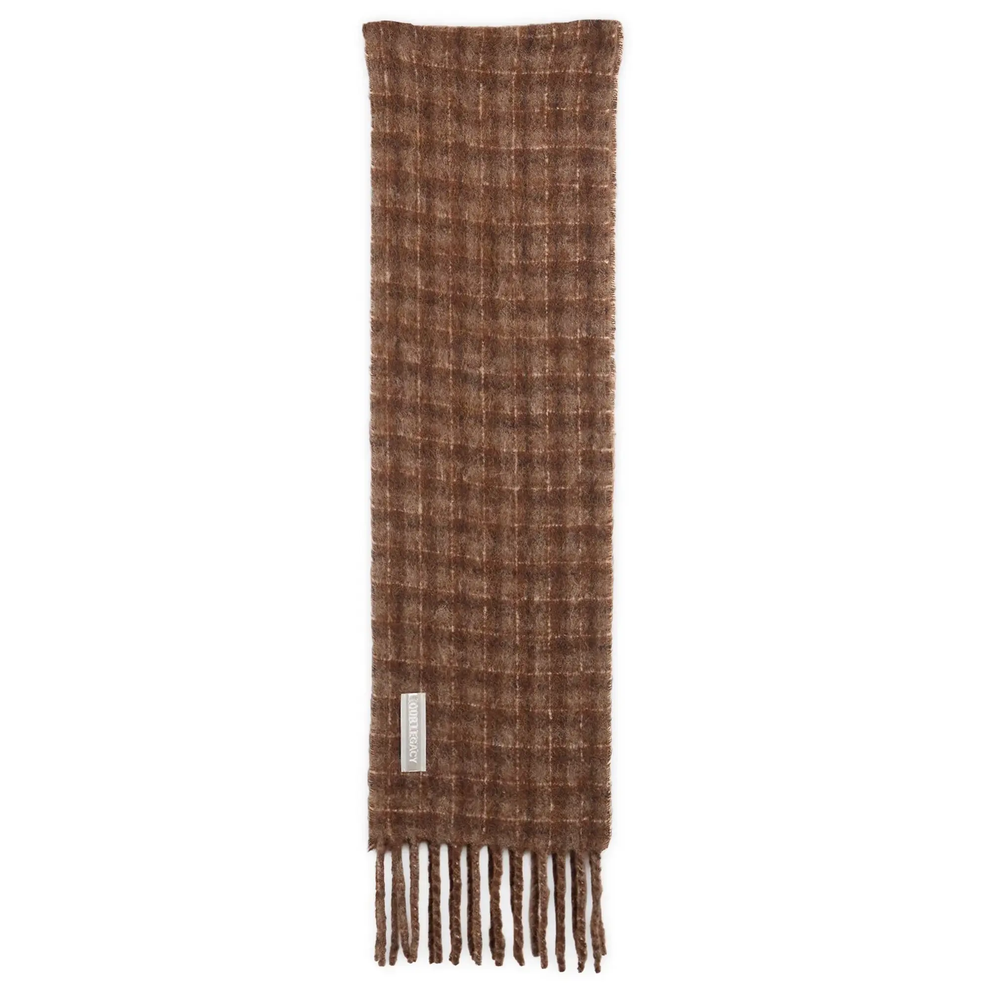 Our Legacy Men's Estate Fuzzy Alpaca Scarf Dorf Check Fuzzy Alpaca