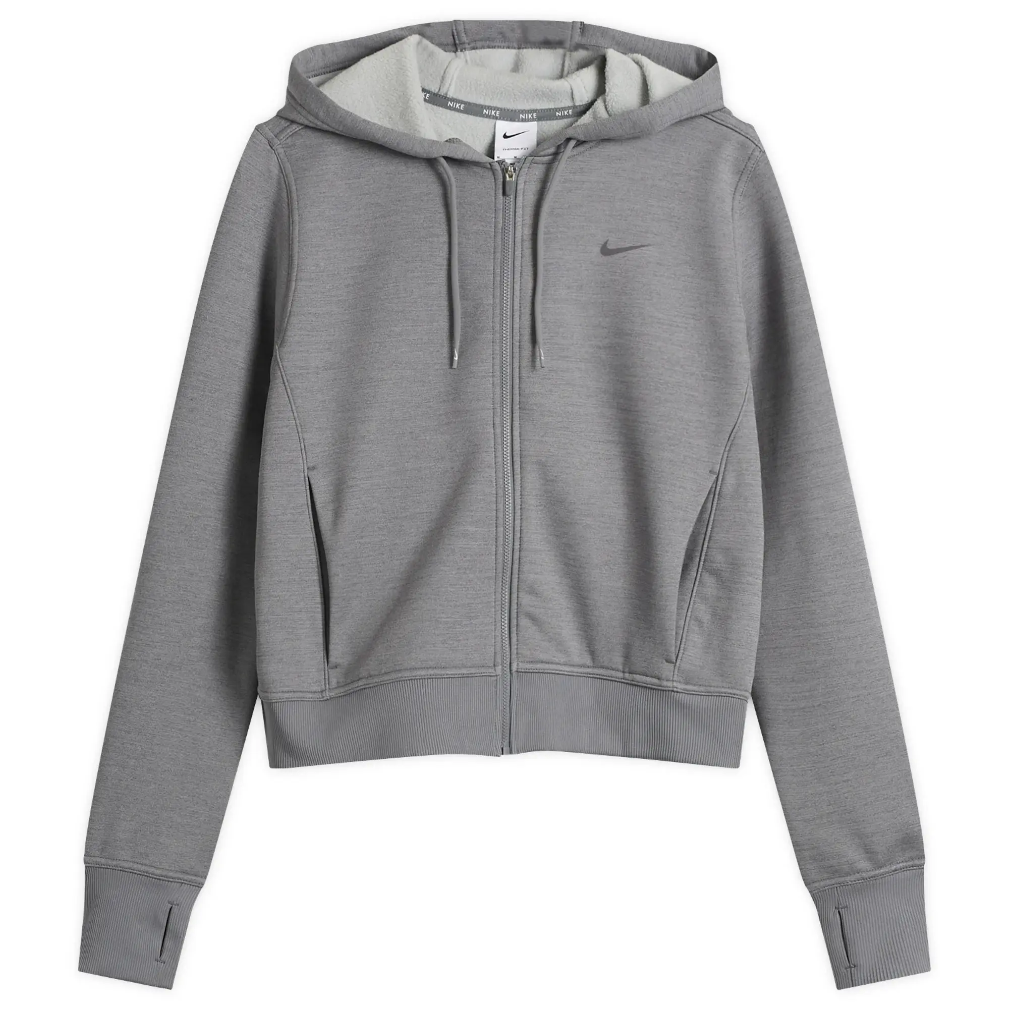 Nike Women's One Therma- Fit Hoodie Carbon Heather