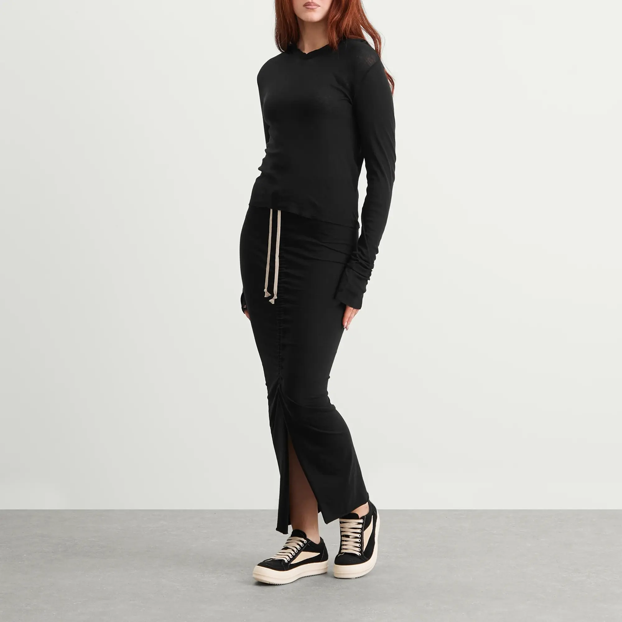 Rick Owens Women's Long Sleeve Hooded Top Black