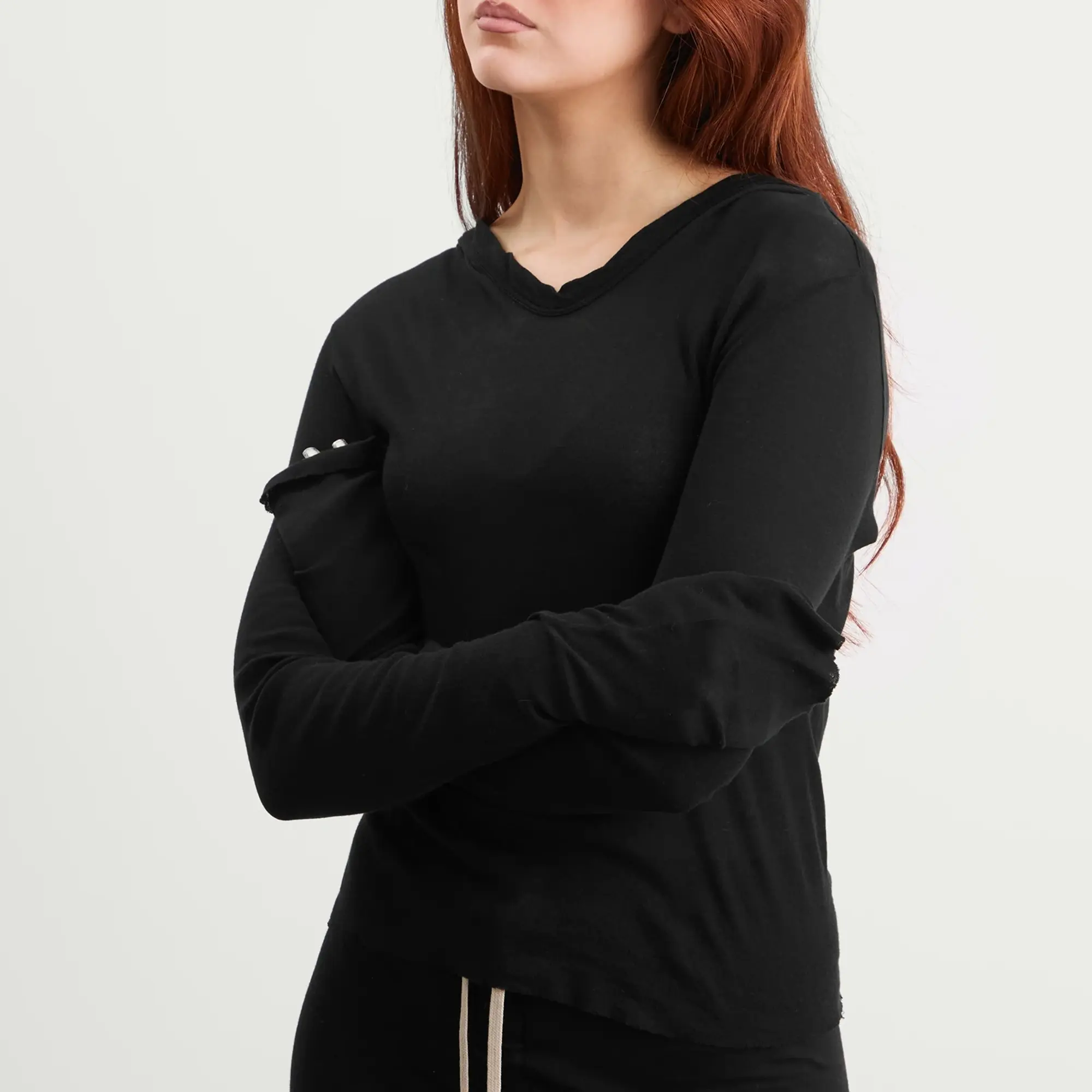 Rick Owens Women's Long Sleeve Hooded Top Black