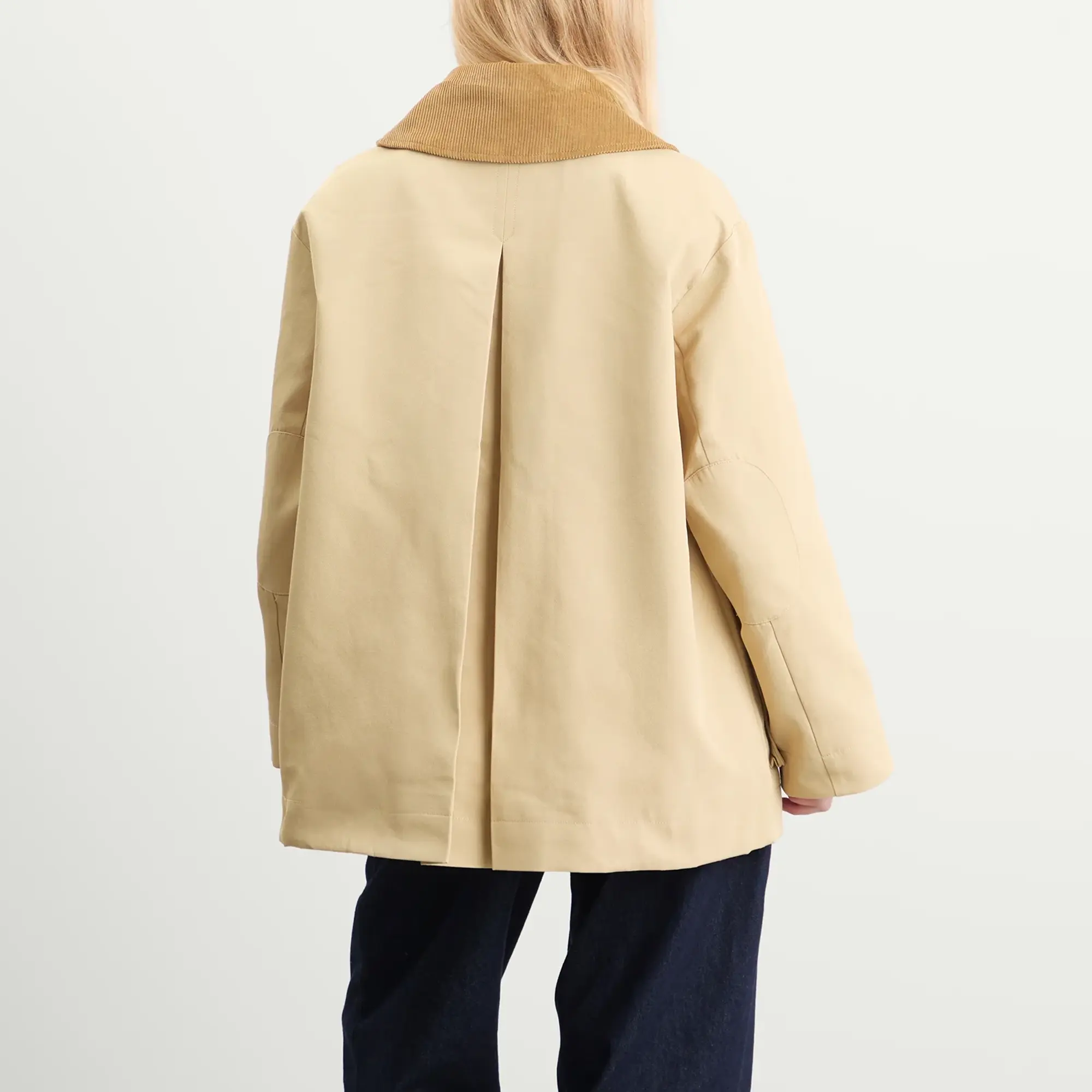 GANNI Women's Heavy Twill Midi Jacket Pale Khaki