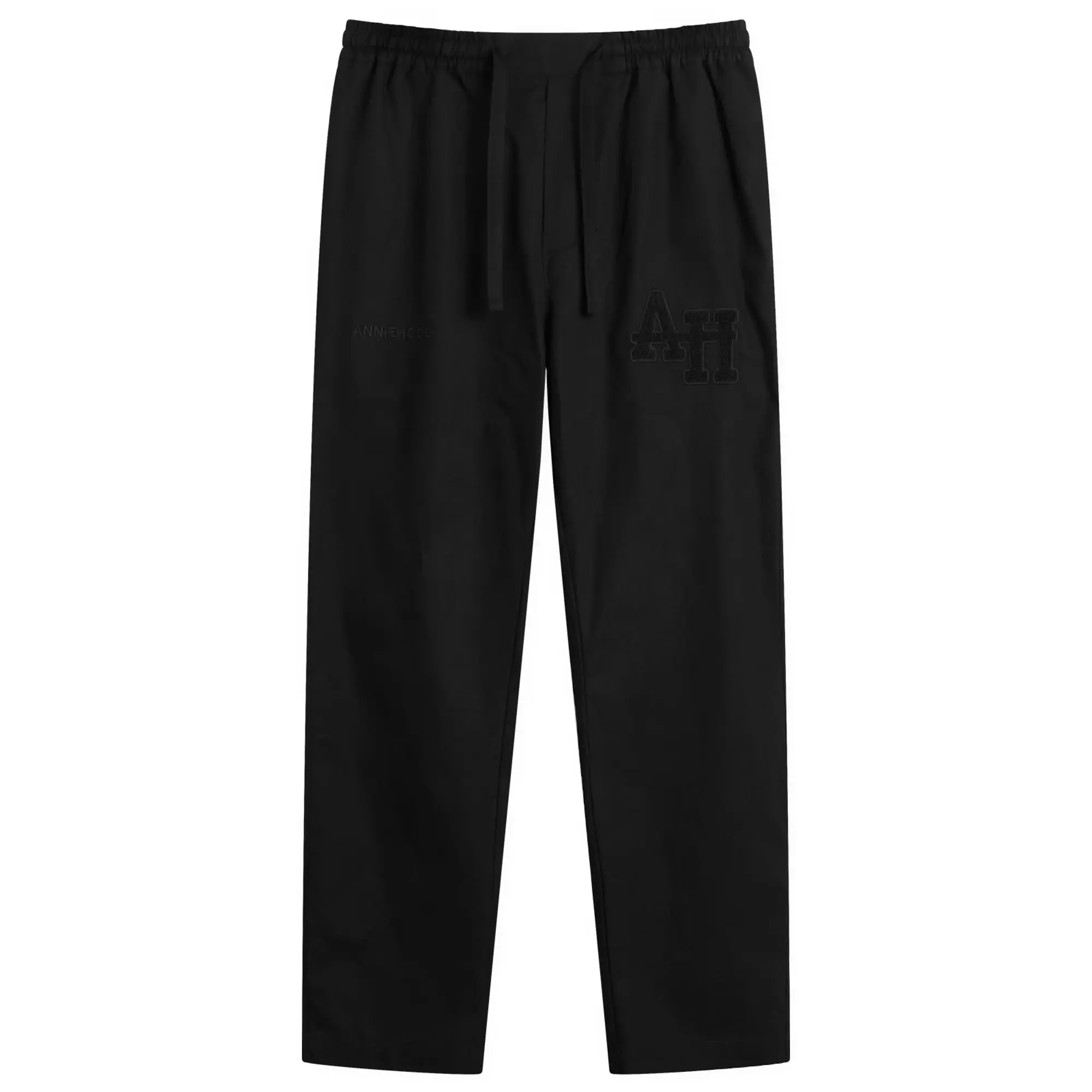 ANNIE HOOD Men's College Linen Trousers Black