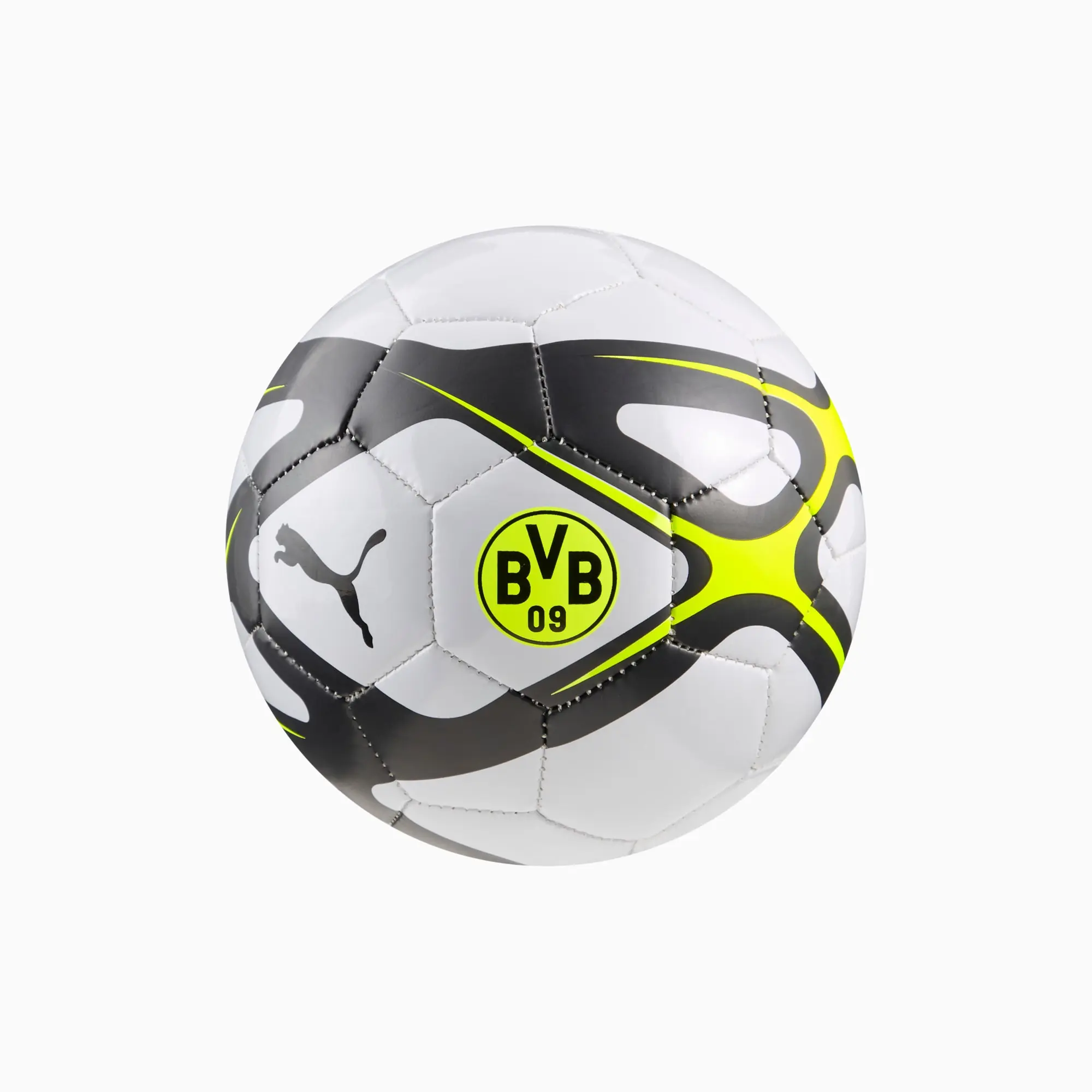PUMA Borussia Dortmund Culture Mini Football, Silver Mist/Black