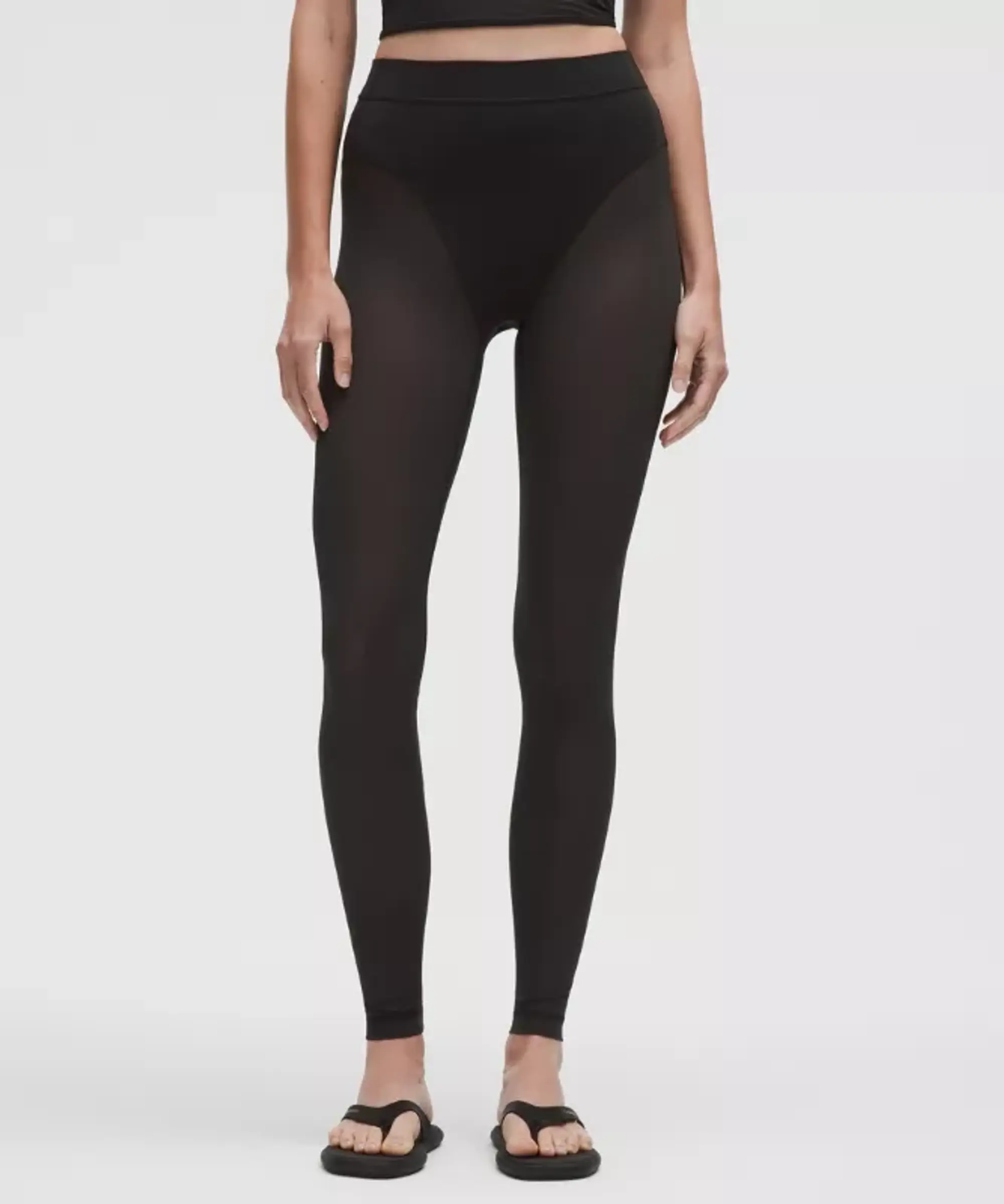 lululemon – Women's Nulu High-Rise Mesh-Leg Tight Leggings – 28" – Color Black – Size 0