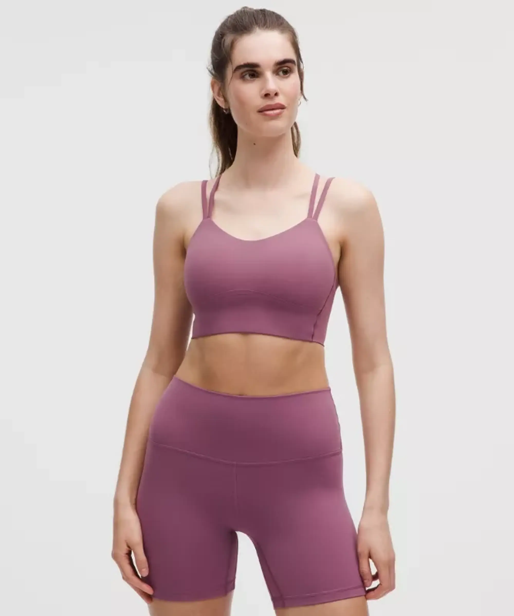 lululemon – Women's Like a Cloud Longline Sports Bra Light Support, B/C Cup – Color Neon/Purple – Size 10