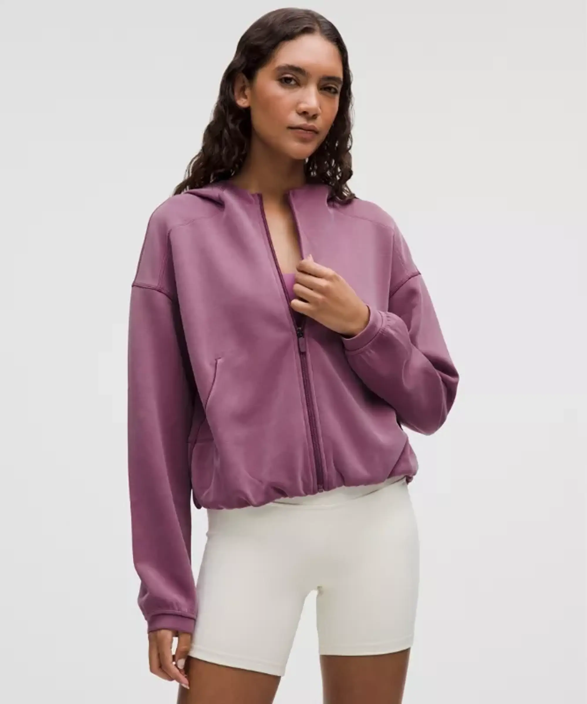 lululemon – Women's Softstreme Full-Zip Hoodie – Color Neon/Purple – Size 0