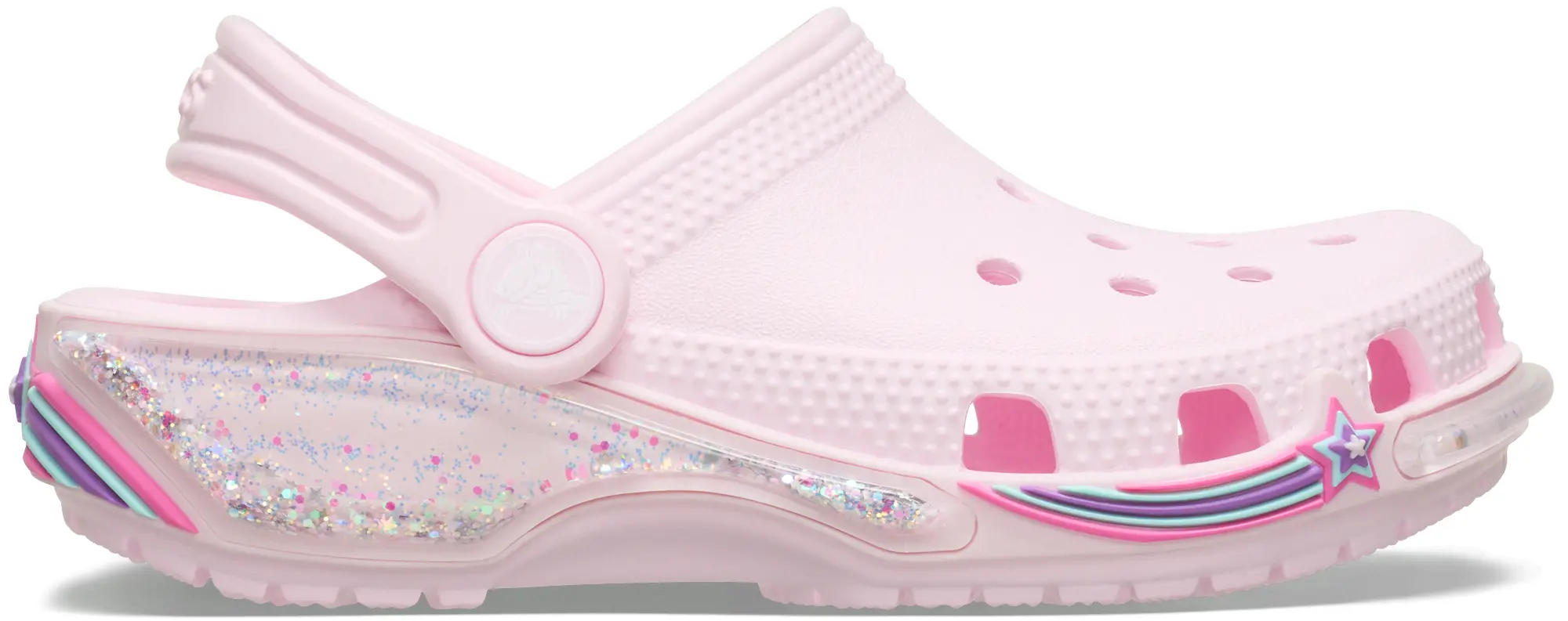 Crocs | Kids | Classic Star Sparkle Shaker | Clogs | Pink Milk | C11