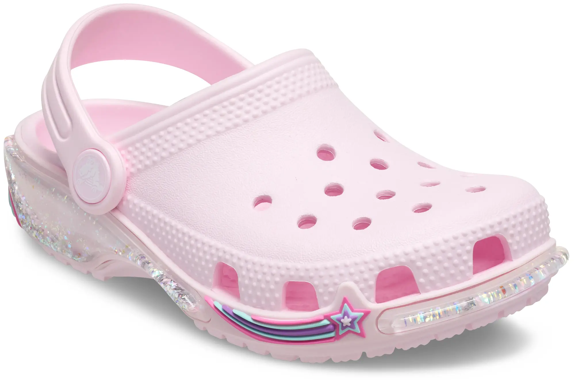 Crocs | Kids | Classic Star Sparkle Shaker | Clogs | Pink Milk | C11