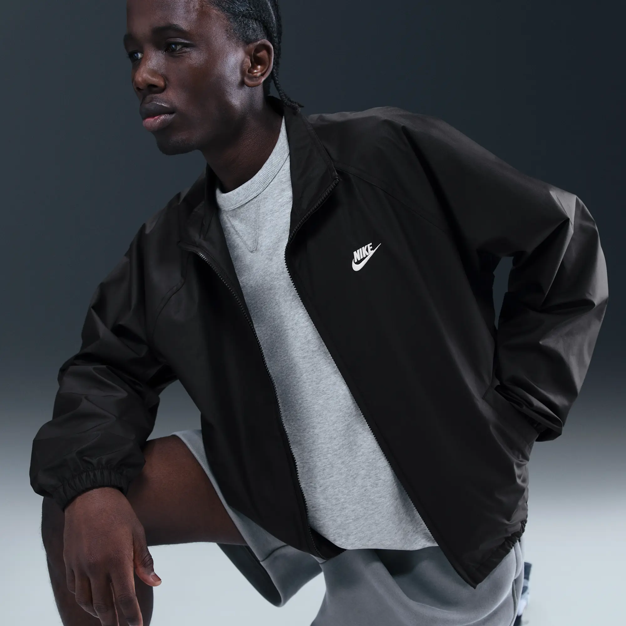 Nike Sportswear Club Men's Roscoe Full-Zip Jacket - Black - Polyester