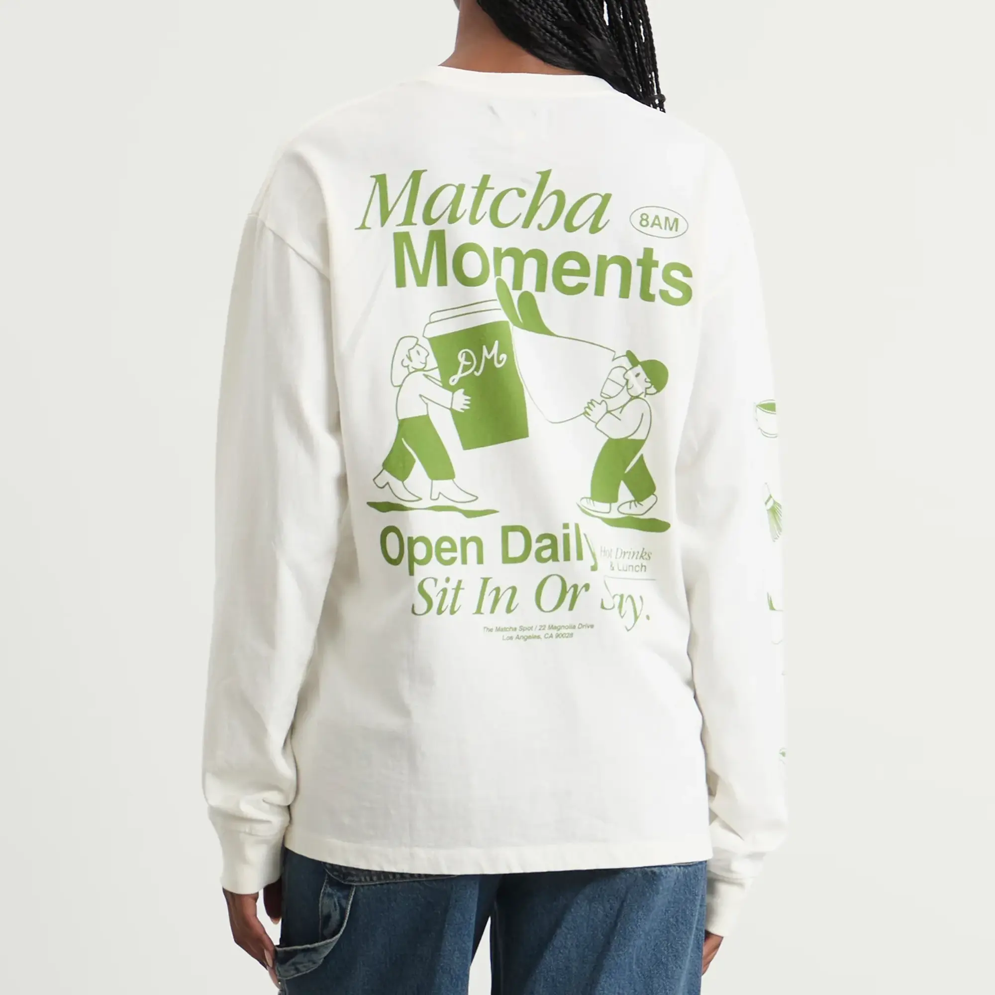 Damson Madder Women's Matcha Moments Long Sleeve T-Shirt Ercu