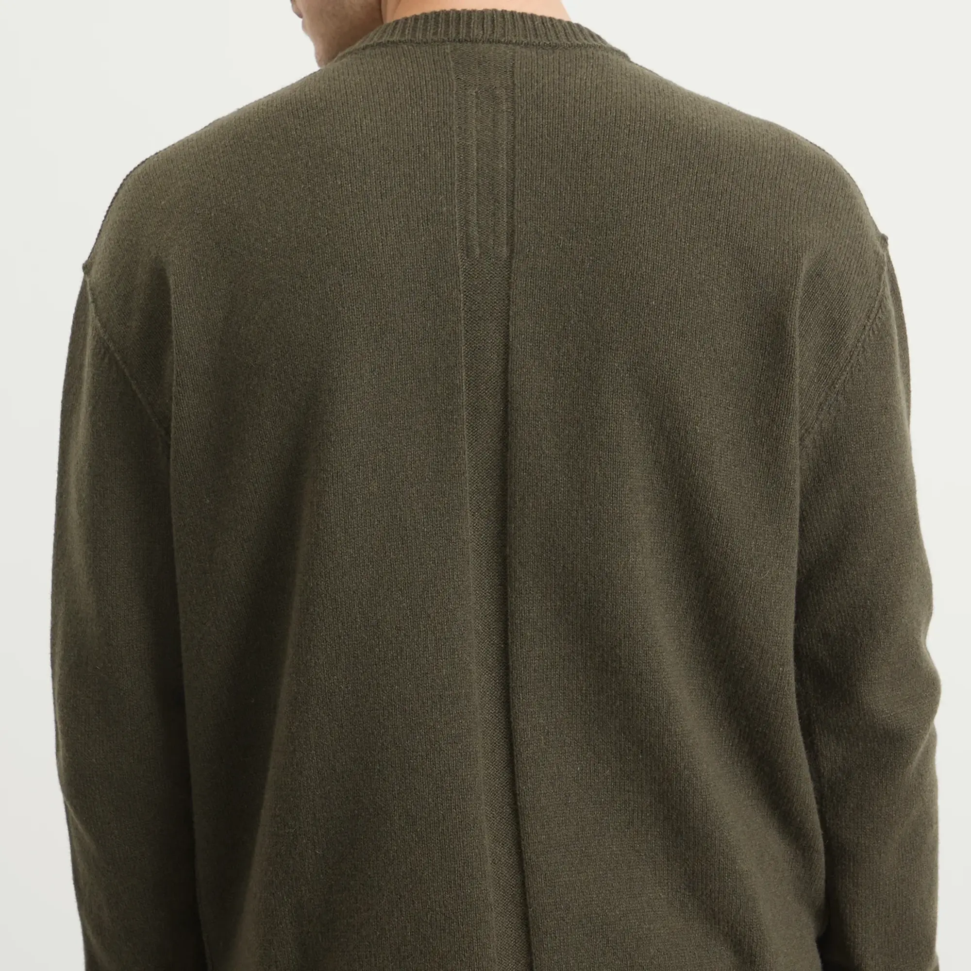 Rick Owens Men's Round Neck Knit Crew Bosco