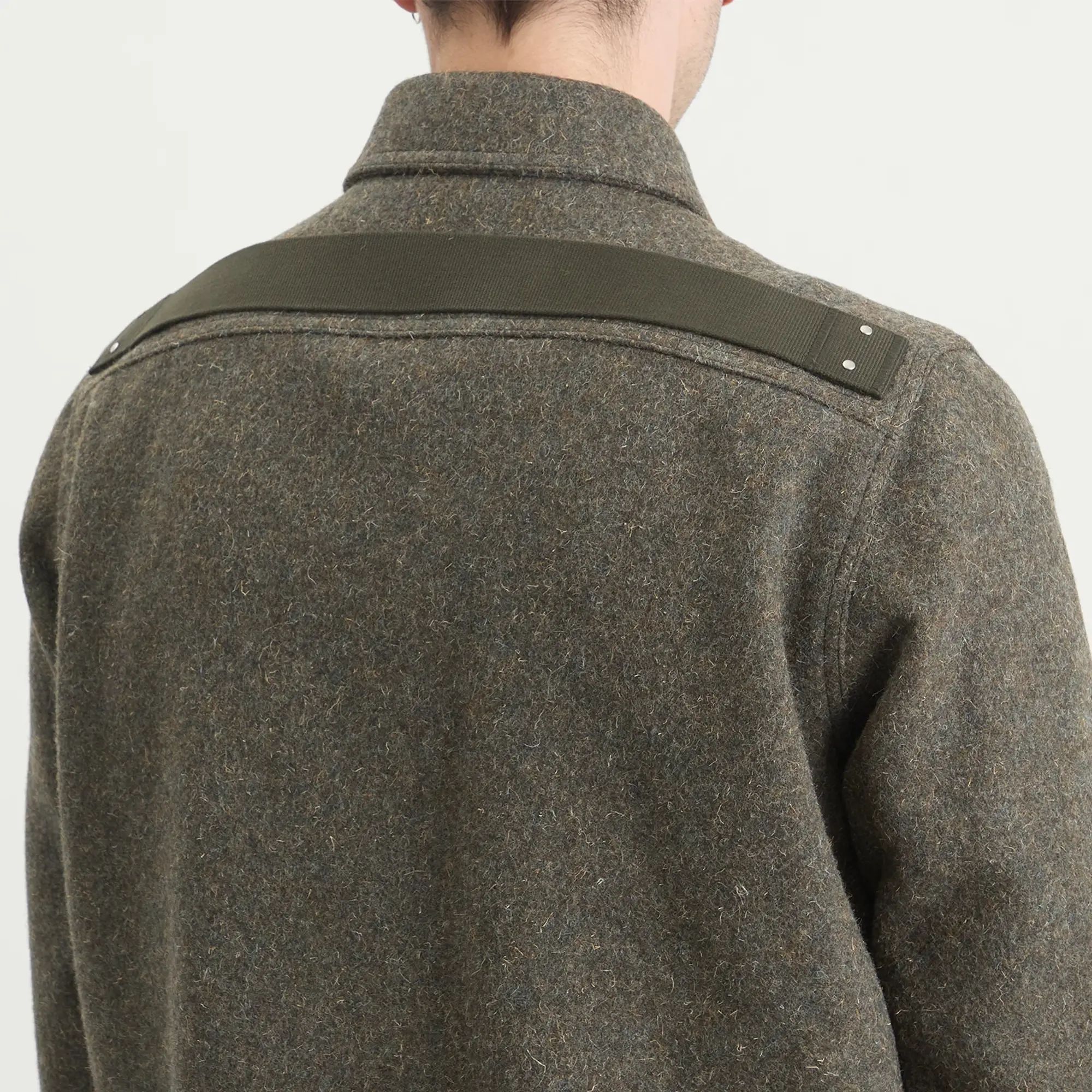 Rick Owens Men's Brad Wool Jacket Bosco