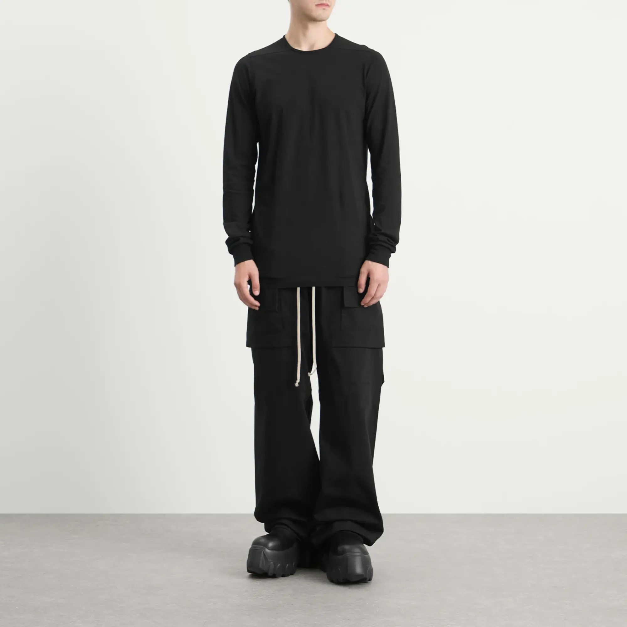 Rick Owens DRKSHDW Men's Level Long Sleeve Shirt Black