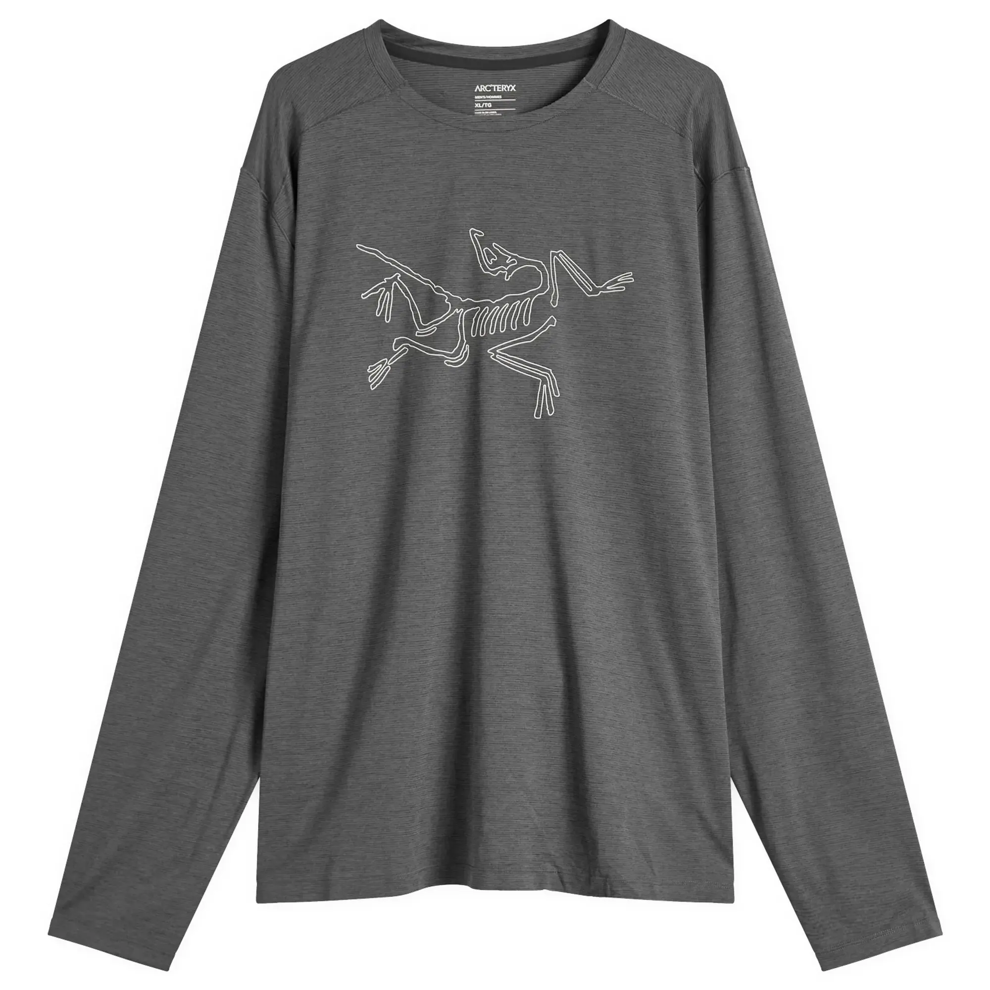 Arc'teryx Men's Cormac Logo Long Sleeve T-Shirt Black Heather/Solitude
