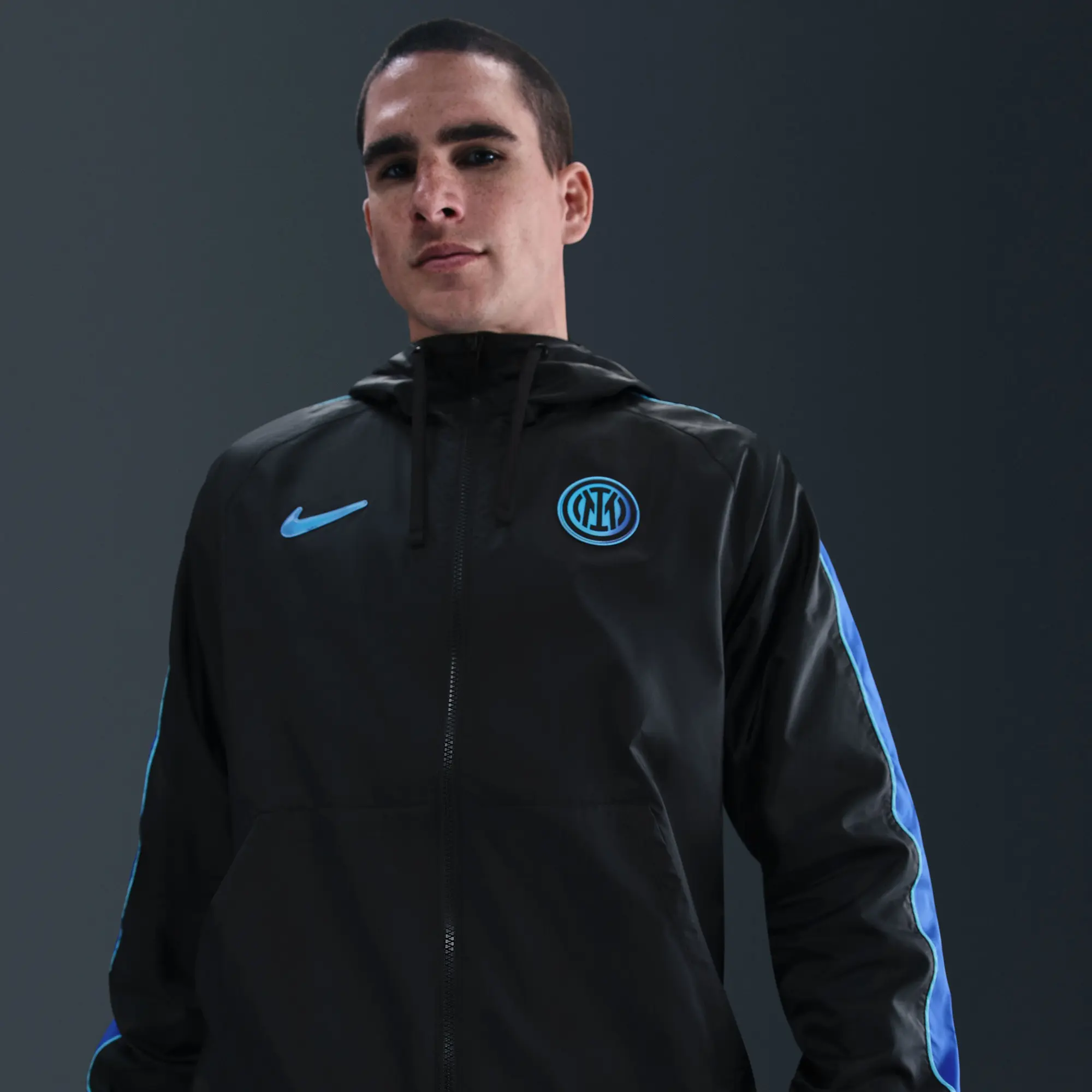 Nike Inter Milan NSW SPE Hooded Woven Tracksuit - Black/Blue - 2025-2026